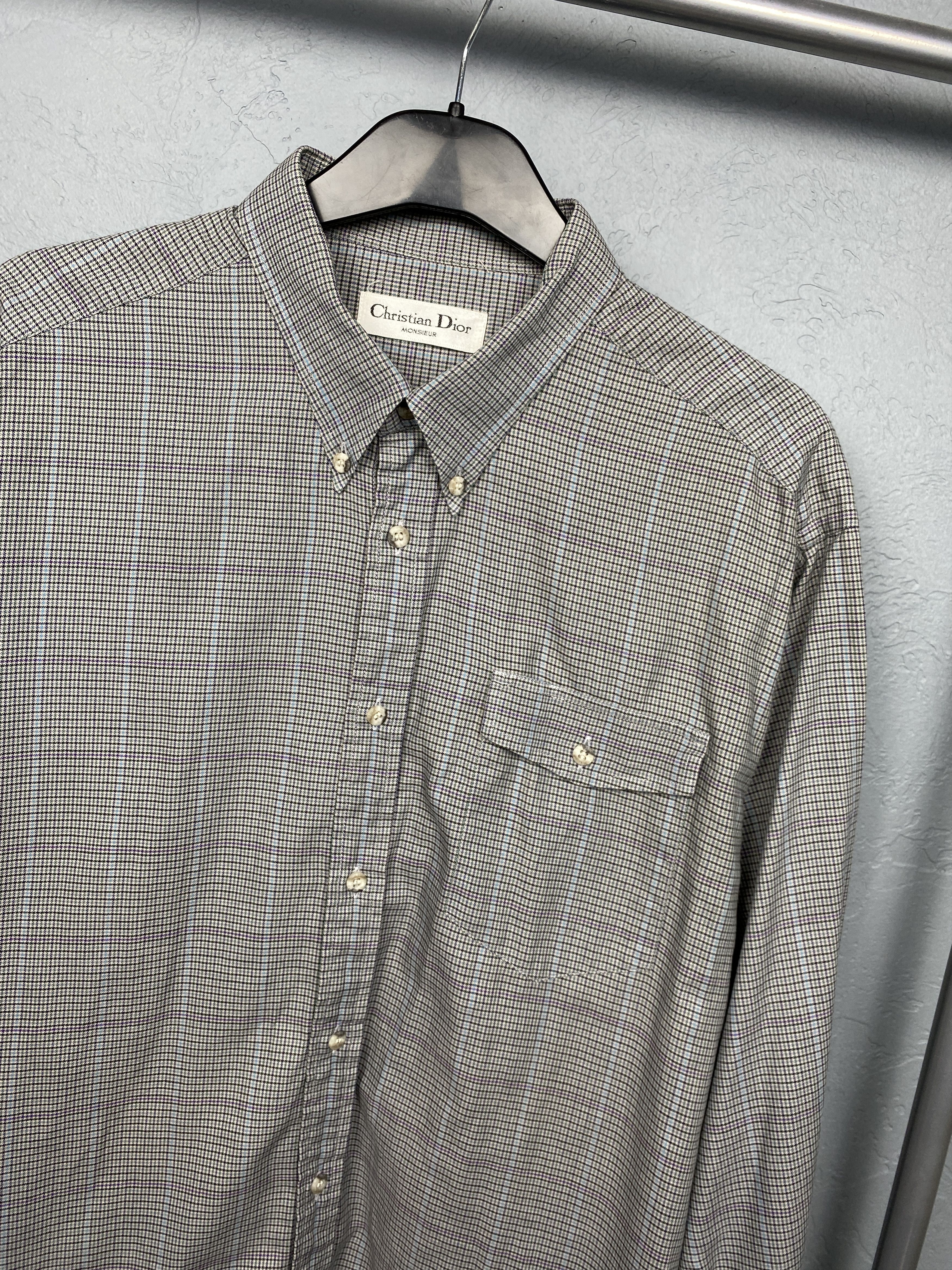 Christian Dior Monsieur Christian Dior Vintage Mens Long Sleeve Shirt Size US XL / EU 56 / 4 - 2 Thumbnail