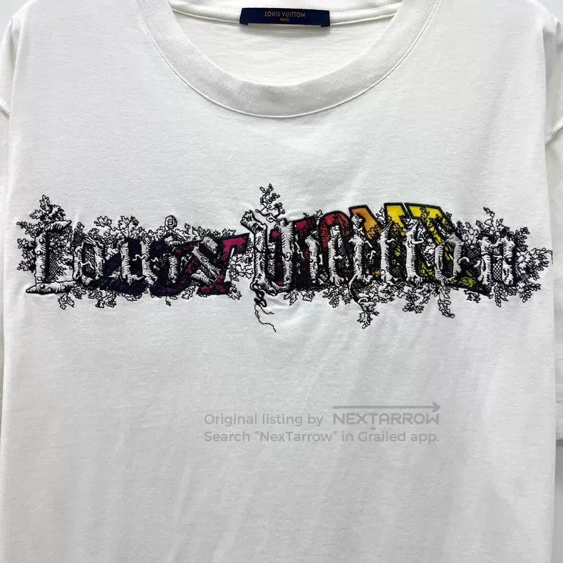 Louis Vuitton Louis Vuitton White logo printed crew neck short sleeve T- Size US L / EU 52-54 / 3 - 4 Thumbnail