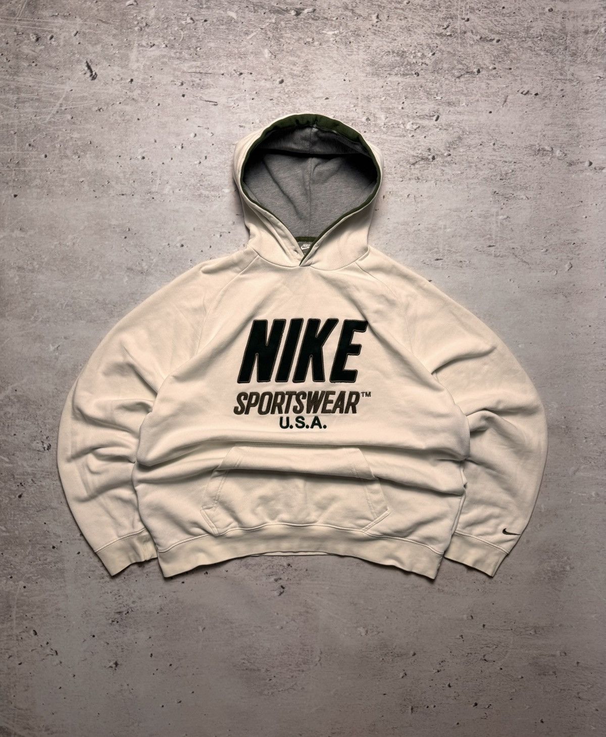 Nike × Vintage NIKE VINTAGE CENTER LOGO OVERSIZE BOXY HOODIE Size US XL / EU 56 / 4 - 1 Thumbnail