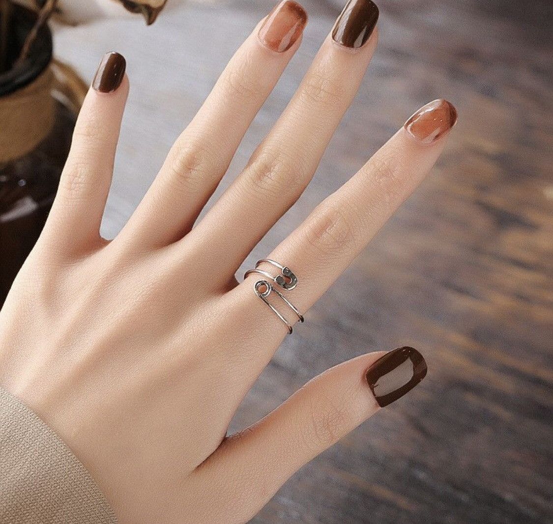Jewelry Paper Clip Opening Rings Size ONE SIZE - 3 Thumbnail