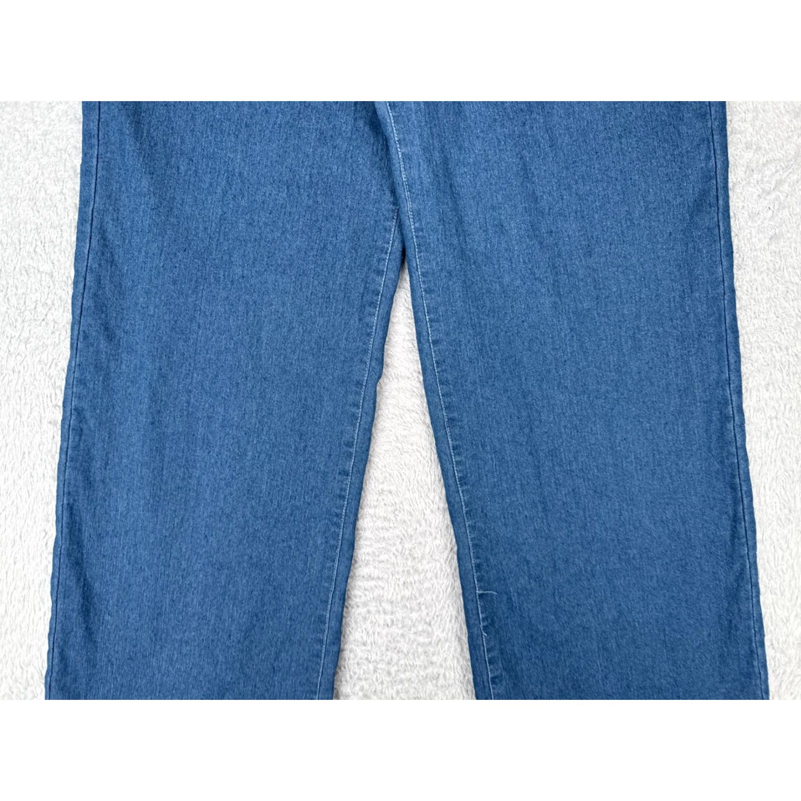 Vintage Womens Jeans 30x30 Blue Denim Wide Leg High Rise Cotton Polyester Blend Pockets Size 30" / US 8 / IT 44 - 3 Thumbnail