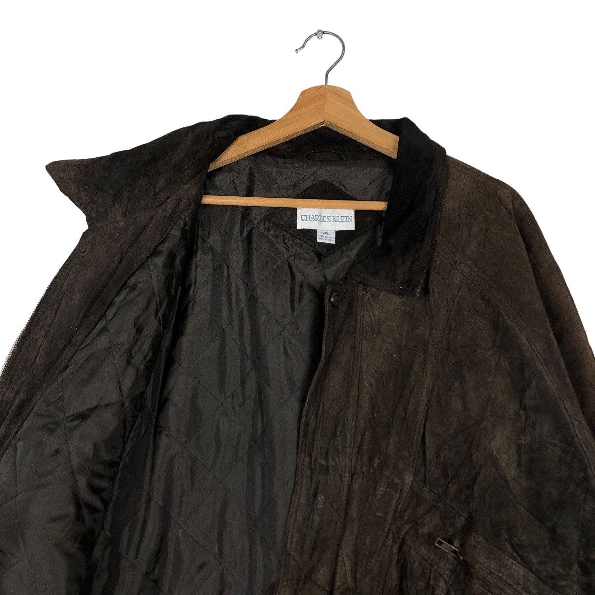 Japanese Brand 🔥Vtg Worker Leather Jacket Charles Klein Japan Made Size US XXL / EU 58 / 5 - 10 Thumbnail