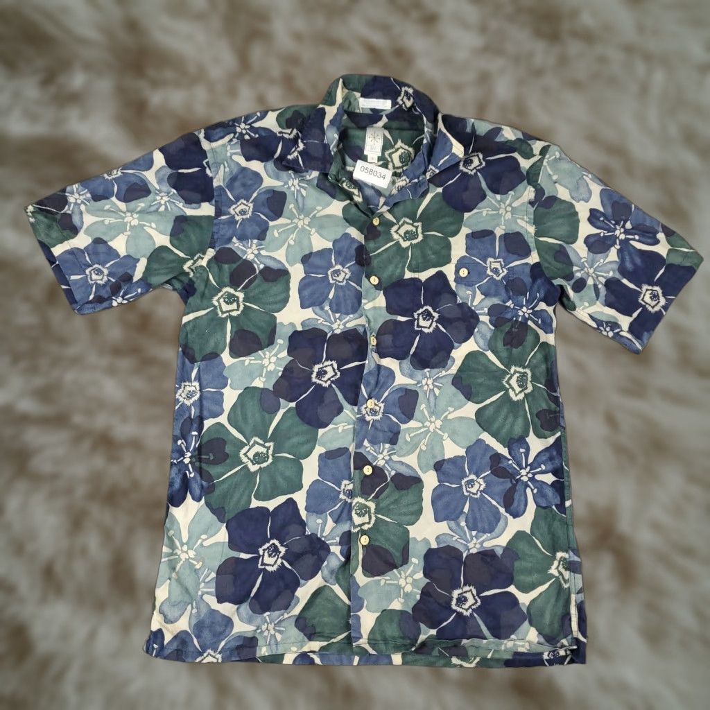 Vintage Burma Bibas Shirt Mens Size Small Blue Green Floral Button-Up Short Sleeve Casual Modern Size US S / EU 44-46 / 1 - 1 Thumbnail
