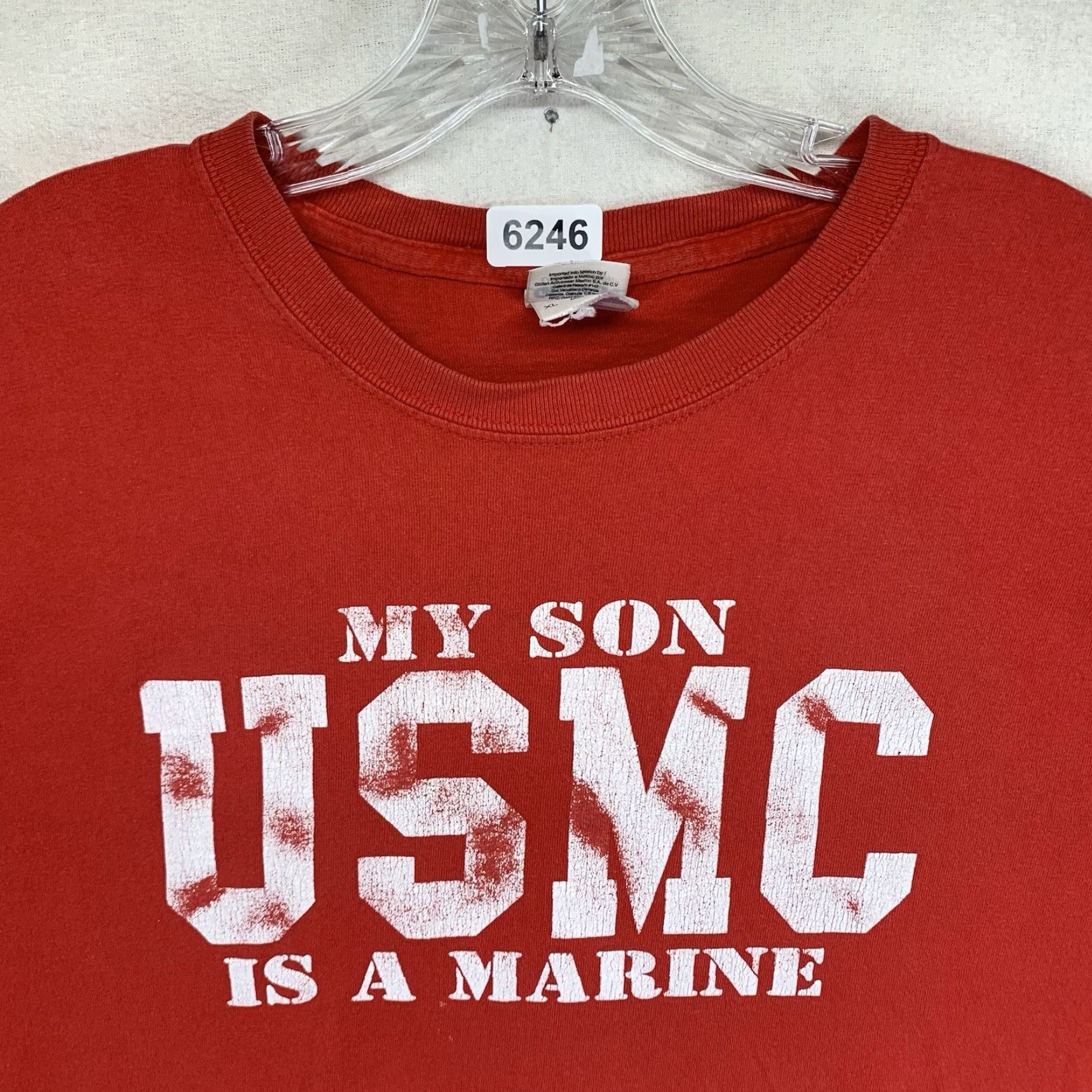 Gildan VINTAGE Gildan USMC T-Shirt Mens Size XL Cotton Red Graphic Marine US 1st Recruit Battalion Size US XL / EU 56 / 4 - 5 Thumbnail