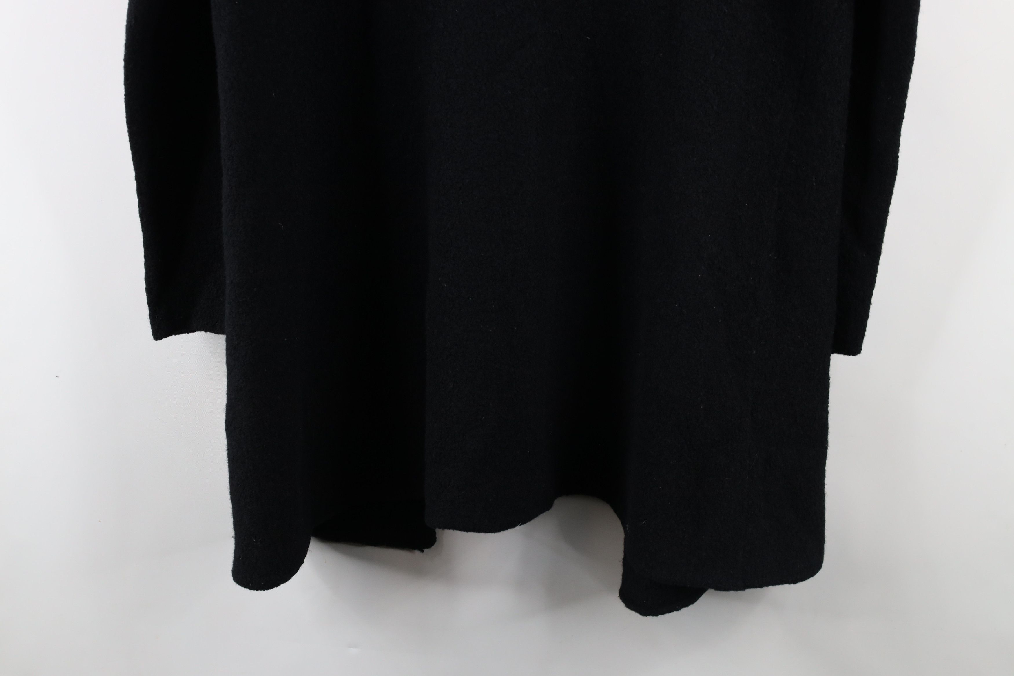 Eileen Fisher × Vintage Eileen Fisher Wool Collared Top Button Sweater Black Size M / US 6-8 / IT 42-44 - 12 Thumbnail