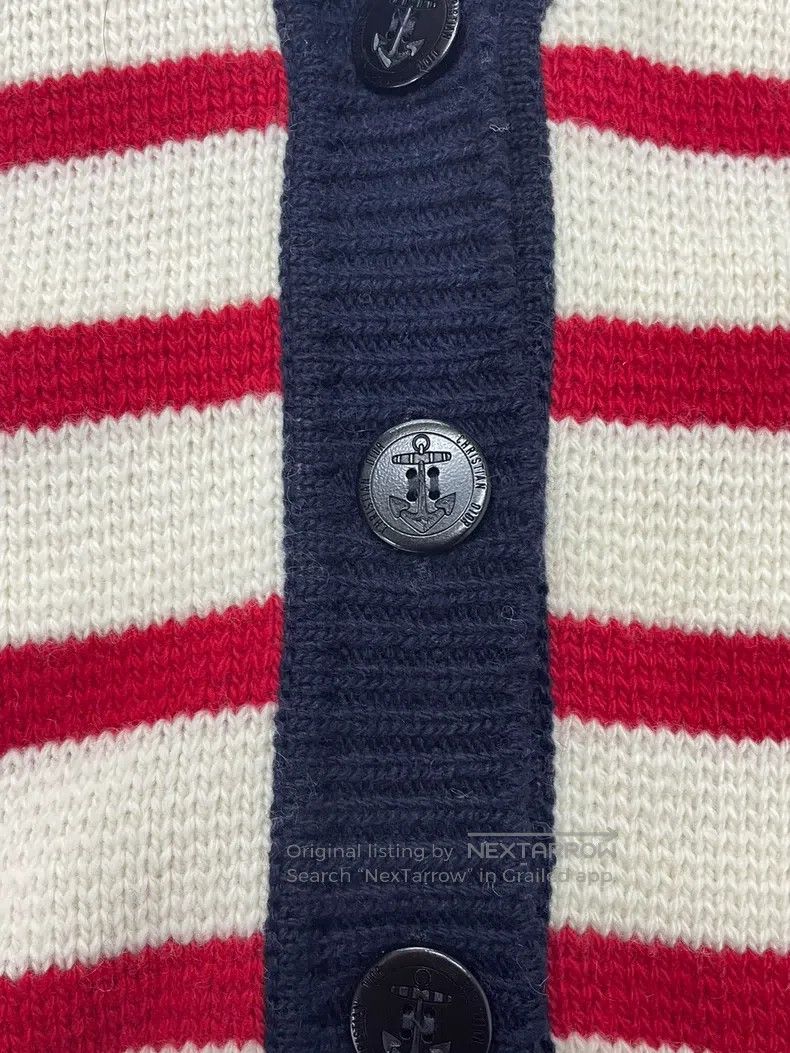 Dior Dior Red and white colour-block striped navy collar knitte Size XS / US 0-2 / IT 36-38 - 2 Thumbnail