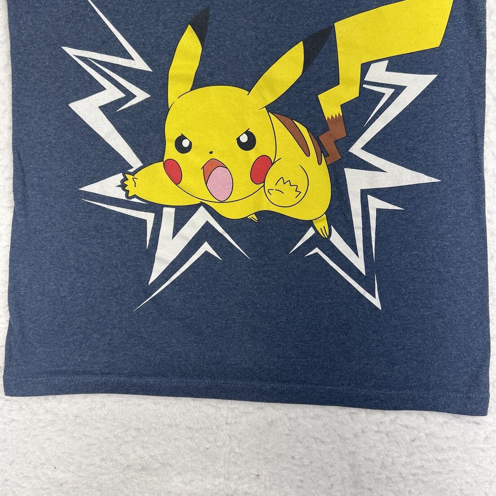 Nintendo Pokemon Small Pikachu Kanto Short Sleeve Blue Graphic TShirt Size US S / EU 44-46 / 1 - 7 Thumbnail