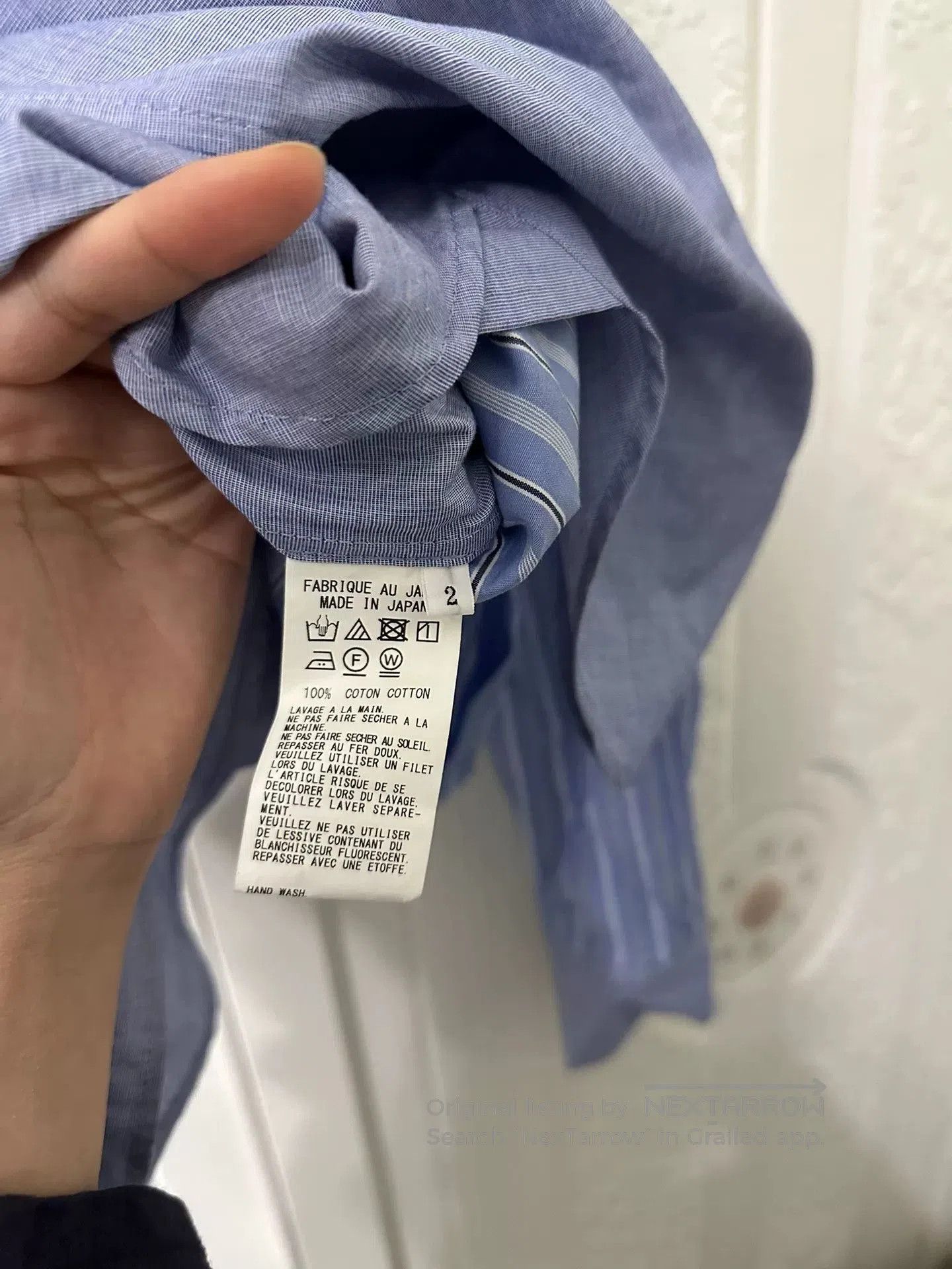 Y's Casual Light Blue Shirt with Stripes. Size US M / EU 48-50 / 2 - 3 Thumbnail