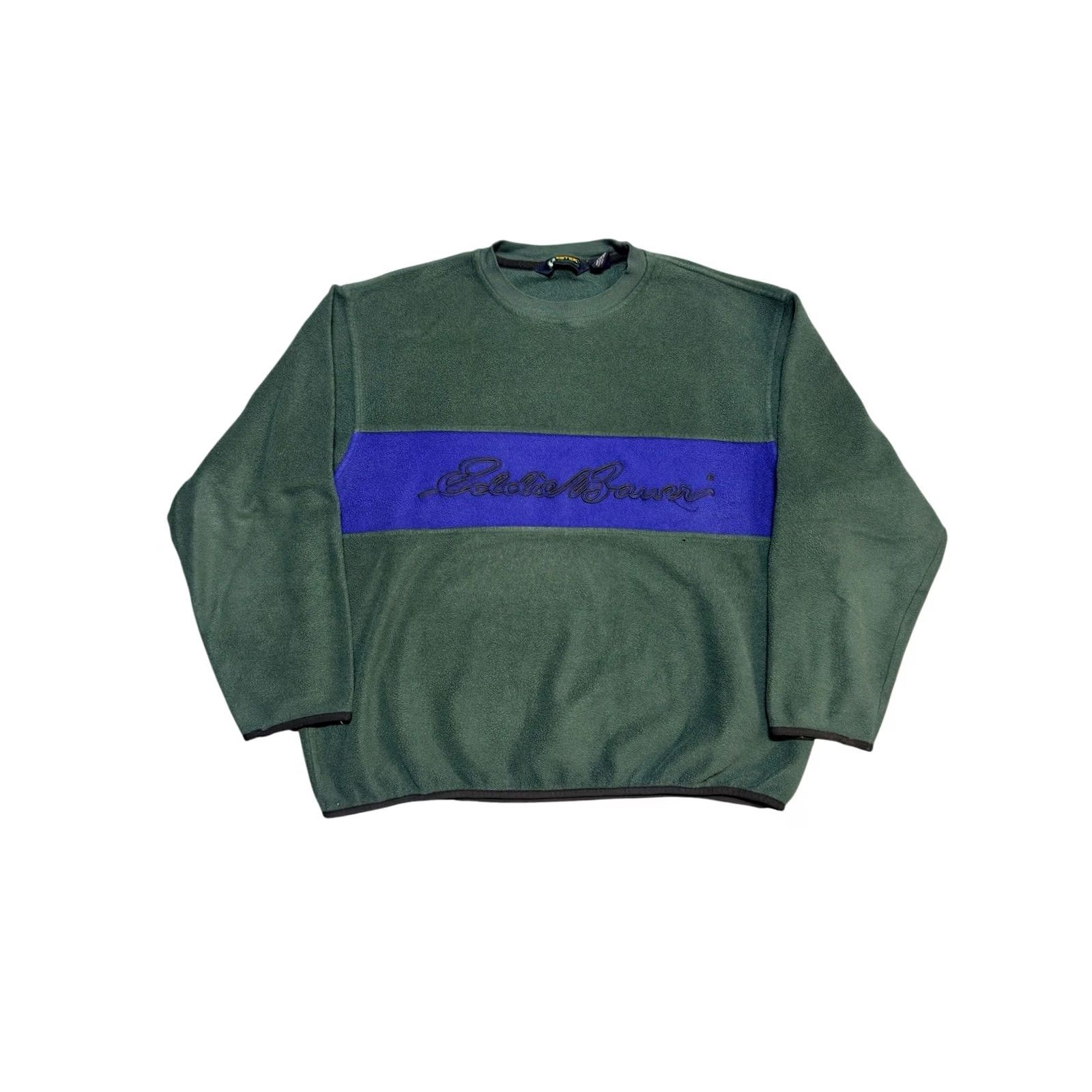 Eddie Bauer VINTAGE Eddie Bauer Ebtek Sweater Mens M Green Crewneck Pullover Fleece Athletic 90s Size US M / EU 48-50 / 2 - 2 Thumbnail