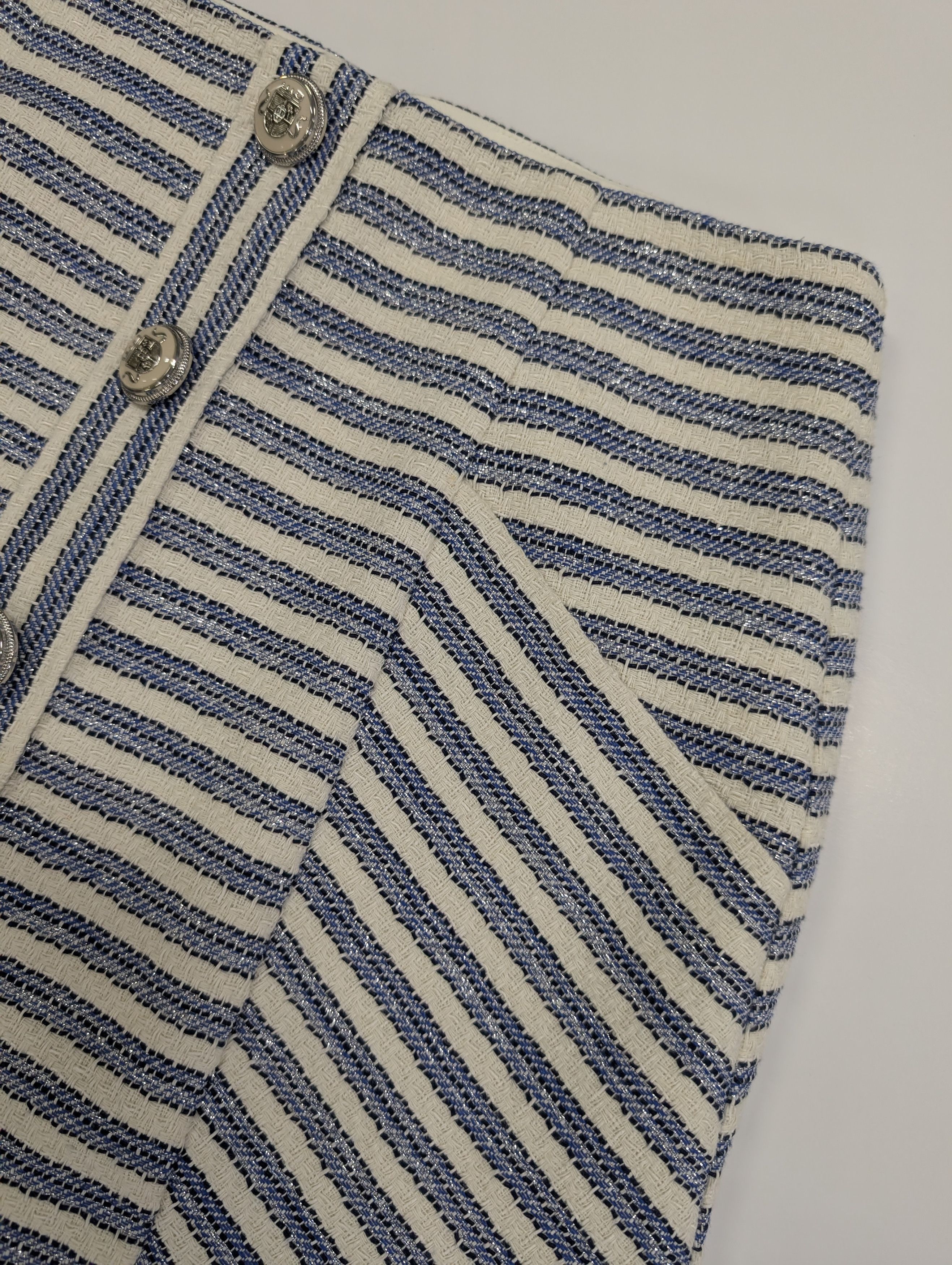 Veronica Beard Veronica Beard Blue And Beige Striped Skirt Size 26" / US 2 / IT 38 - 4 Thumbnail