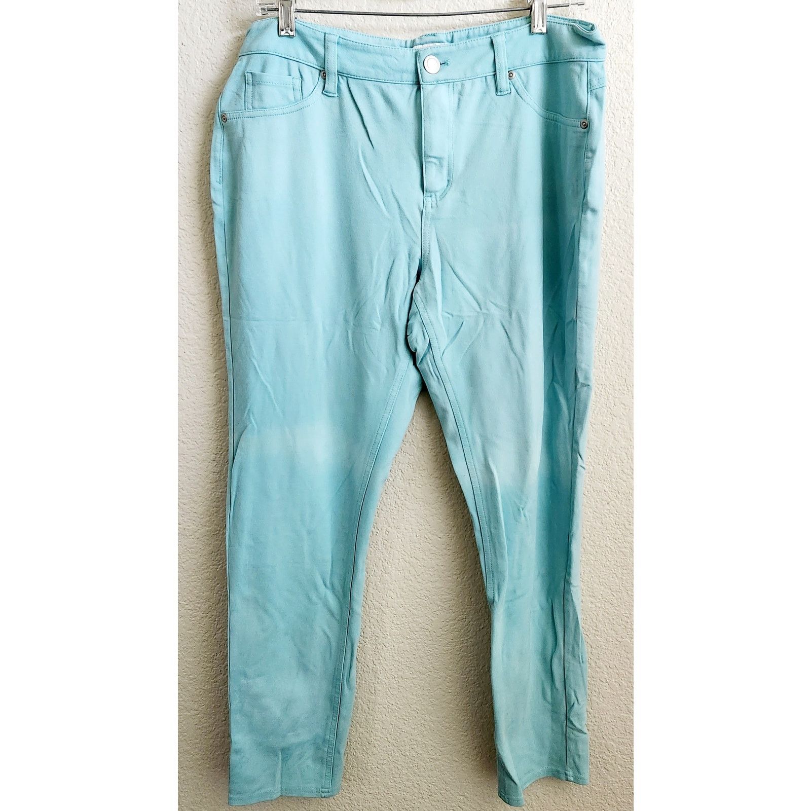 Other Cato Teal Blue Flat Front Jegging 14 Lightweight Tapered Leg Size 36" / US 14 / IT 50 - 1 Thumbnail