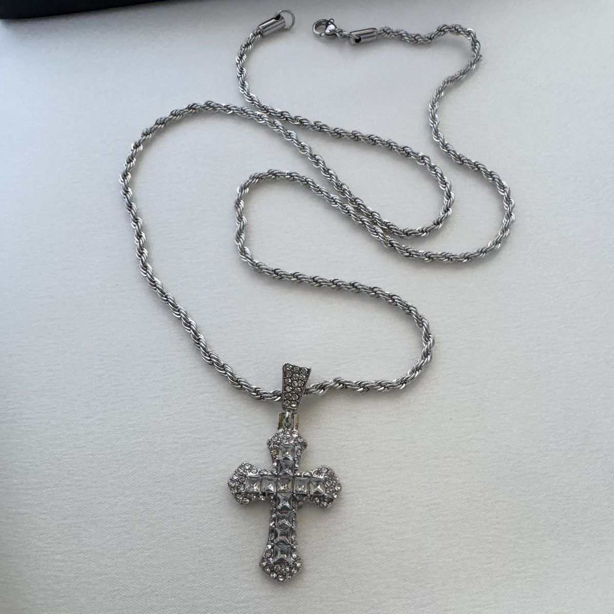 Other CZ Cross Pendant Necklace for Men Women,Hip Hop Unisex Style Size ONE SIZE - 5 Thumbnail