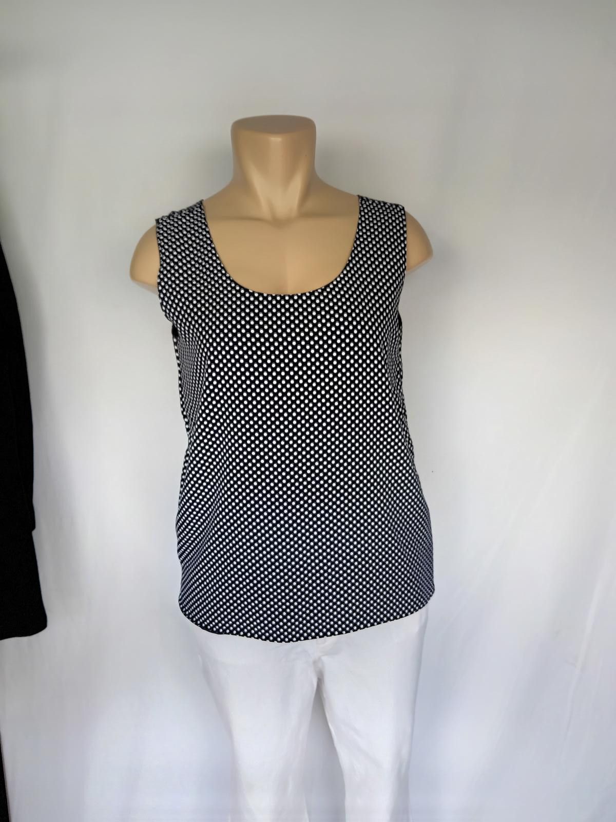 Designer Chic Polka Dot Sleeveless Top Size L / US 10 / IT 46 - 1 Thumbnail