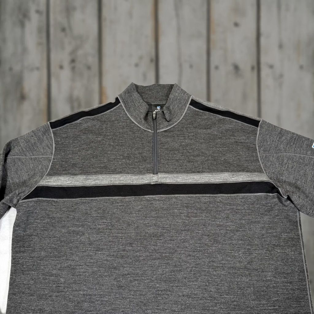Vintage Kuhl Downhill RACR Merino Wool 1/4 Zip Sweater Mens XL Gray Mock Neck Pullover Zip Logo Knit Knitwear Regular Length Sleeve Size US XL / EU 56 / 4 - 1 Thumbnail
