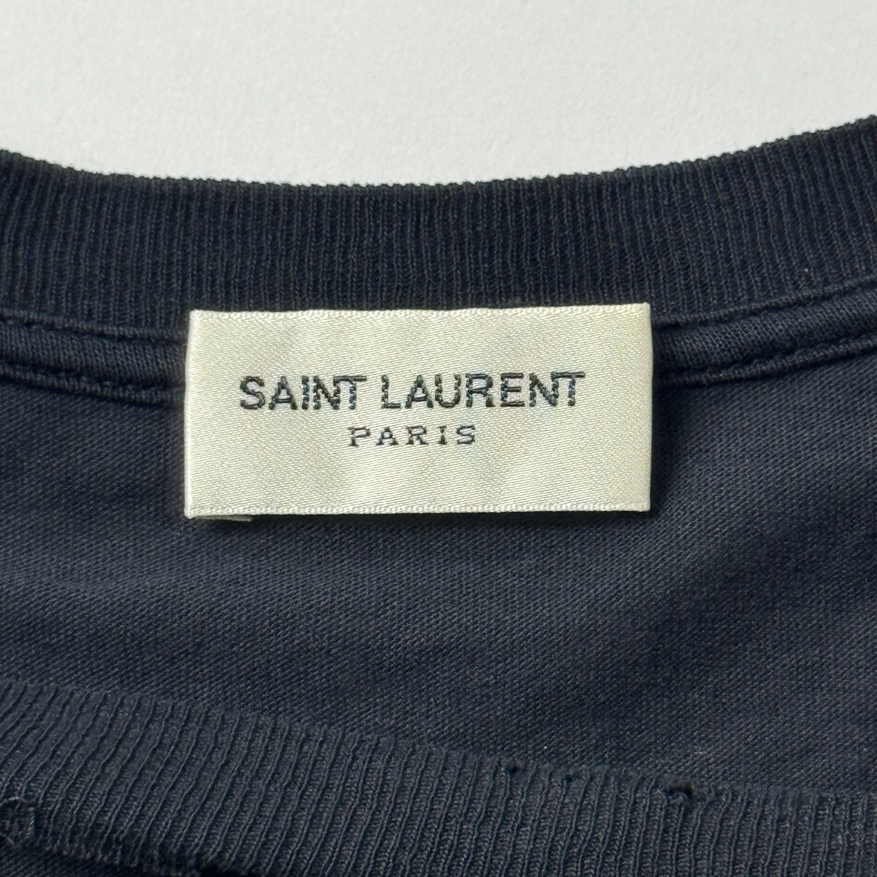 Saint Laurent Paris Destroy Rose Tee Size US XS / EU 42 / 0 - 5 Thumbnail
