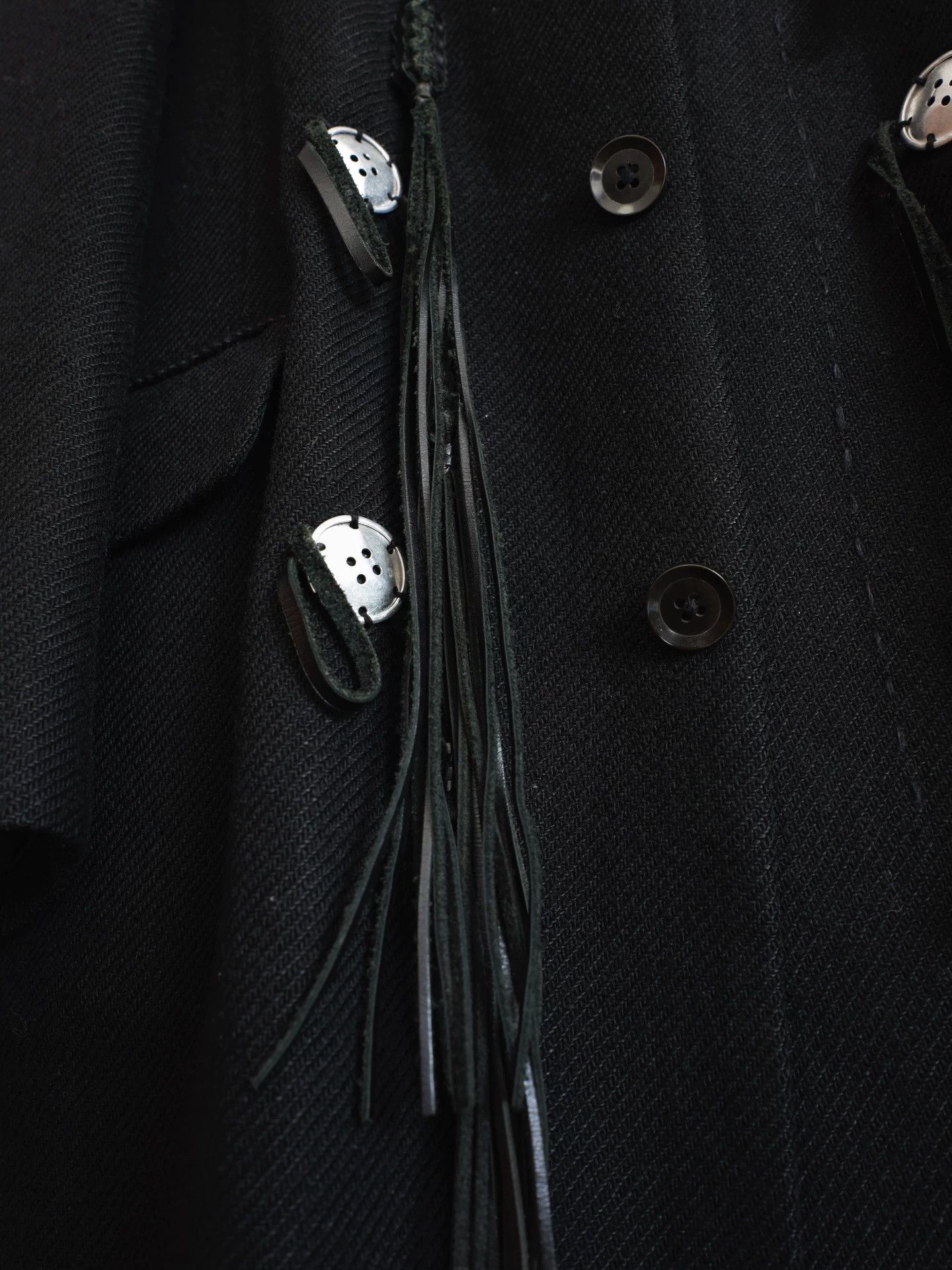 Yohji Yamamoto Yohji Yamamoto 05AW Silver Leather Cord Twill Coat Size 3 Size US L / EU 52-54 / 3 - 4 Thumbnail