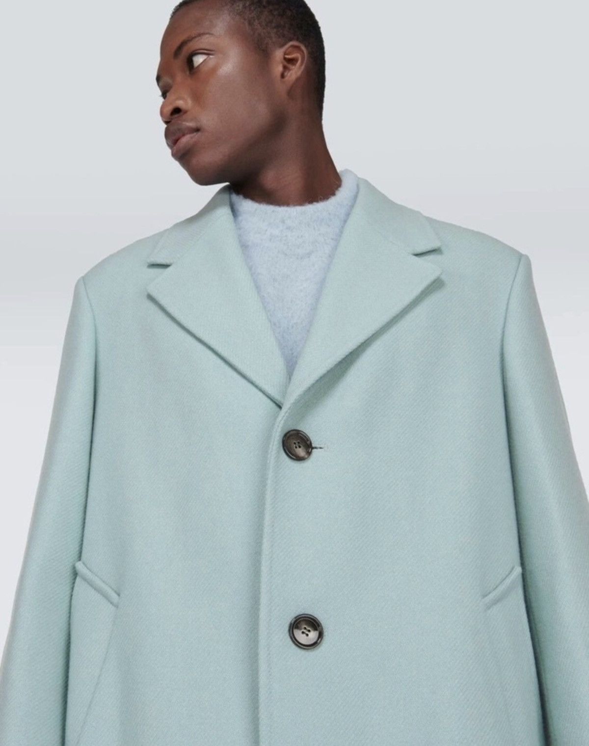 AMI AMI Paris Oversized Wool-blend Gabardine Coat Size US L / EU 52-54 / 3 - 3 Thumbnail