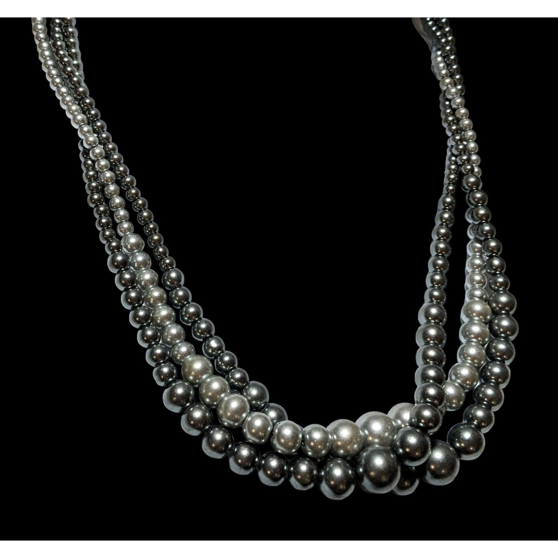 Other Silver Twisted Pearl Necklace Size ONE SIZE - 4 Thumbnail