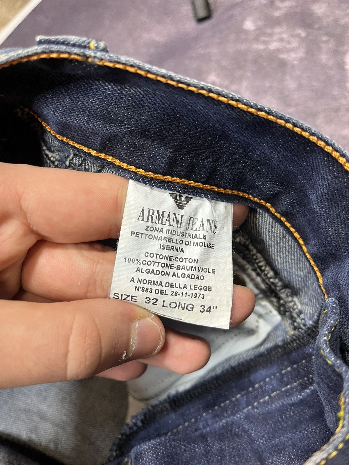 Emporio Armani Armani Jeans Big Logo Jeans Vintage Streetwear Y2K Avantgard Size US 32 / EU 48 - 10 Thumbnail