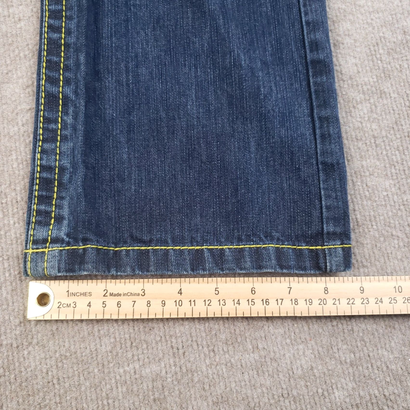 Denime VINTAGE Miskeen Jeans Men 29x31 Denim Blue 90s Grunge Embroidered Pockets Relaxed Straight Jeans Mens Regular Size 29 Size US 29 - 4 Thumbnail