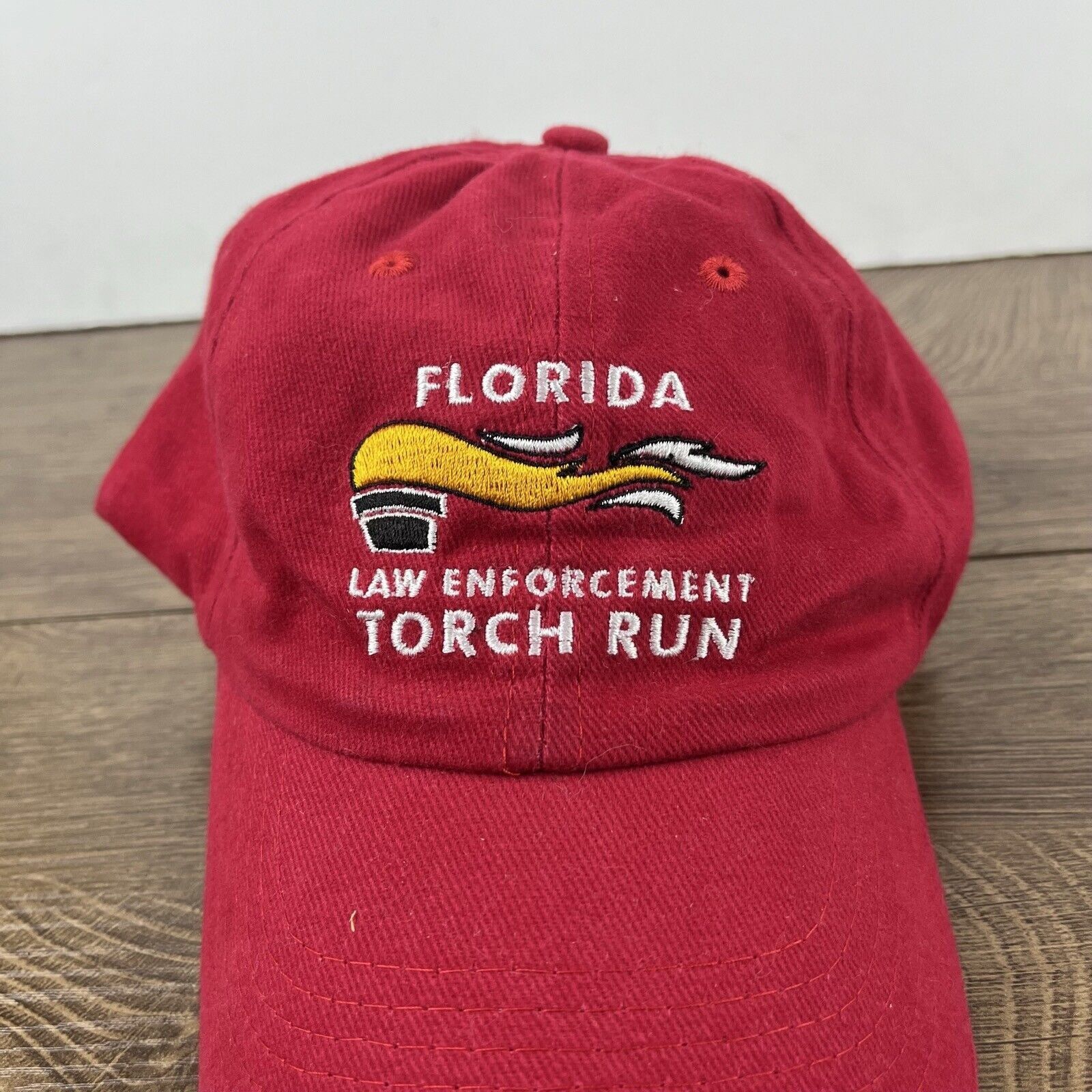 Other Florida Law Enforcement Torch Run Hat Red Adjustable Hat Red Size ONE SIZE - 8 Thumbnail