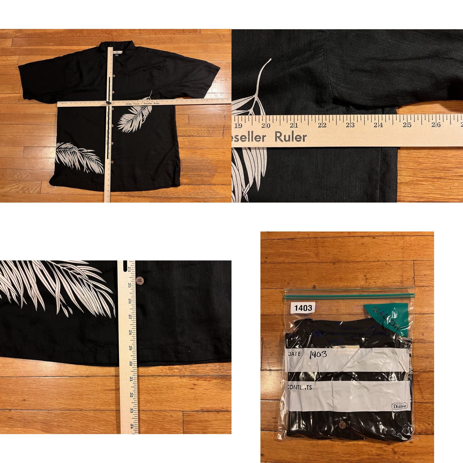Tommy Bahama Tommy Bahama Shirt Men’s Extra Large XL Black Palm Frond Silk Hawaiian Button-Up Short Sleeve Floral Beach Tropical Vintage No Size US XL / EU 56 / 4 - 8 Thumbnail