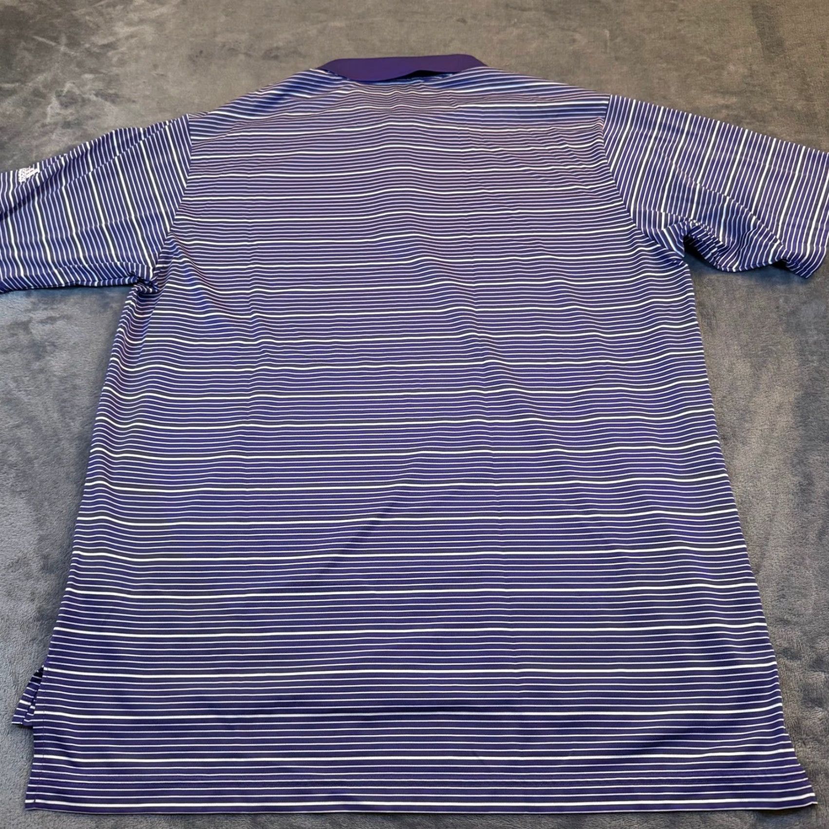 Adidas Adidas Polo Shirt Mens M Purple White Striped Climalite Golf Breathable Quick Dry Athletic Casual Sports Shirt Size US M / EU 48-50 / 2 - 5 Thumbnail