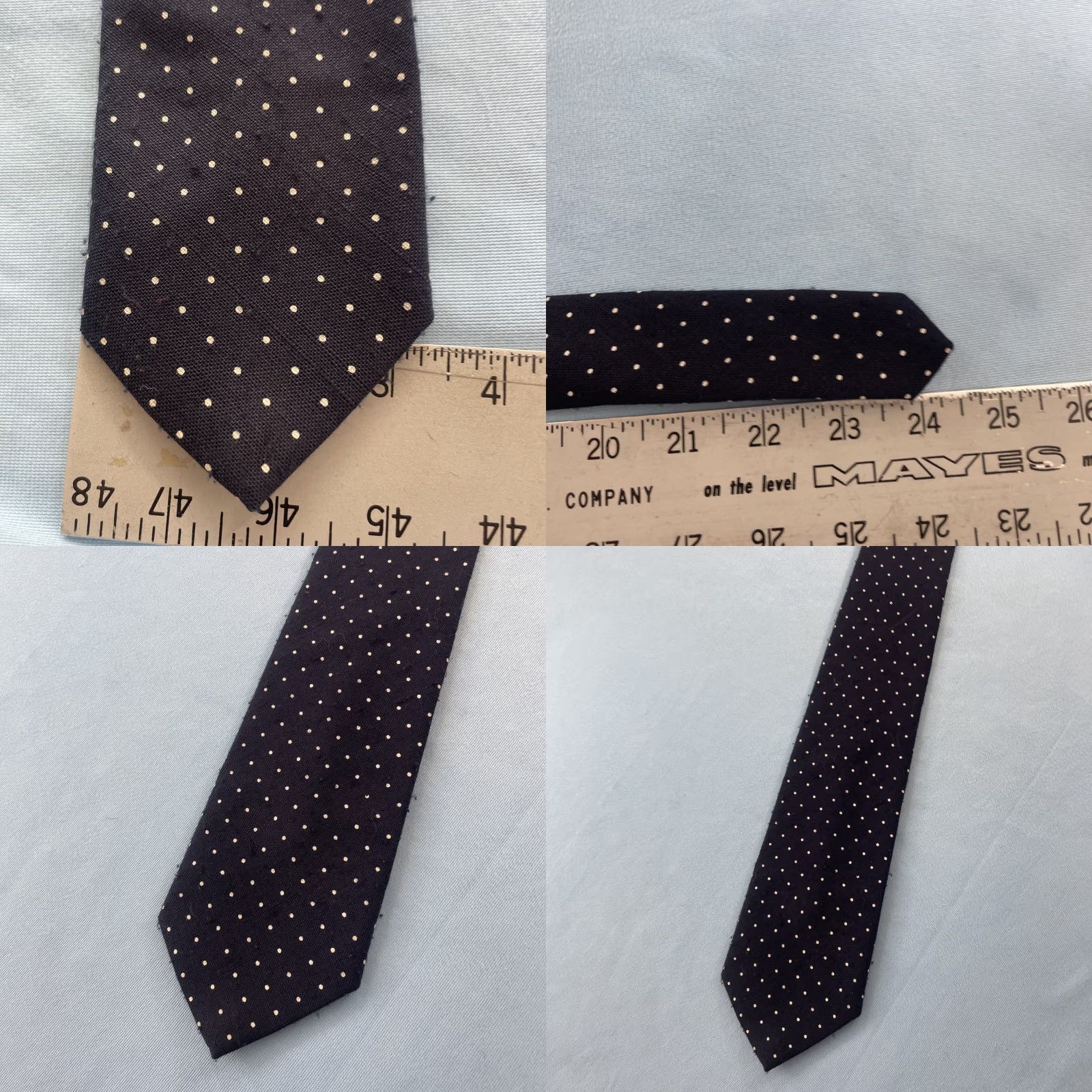 Brooks Brothers VINTAGE Brooks Brothers Makers Silk Tie Blue White Dots Spots USA 3.25x55 Tie Mens Silk Vintage 1960s Wedding Business Power Tie Size ONE SIZE - 11 Thumbnail