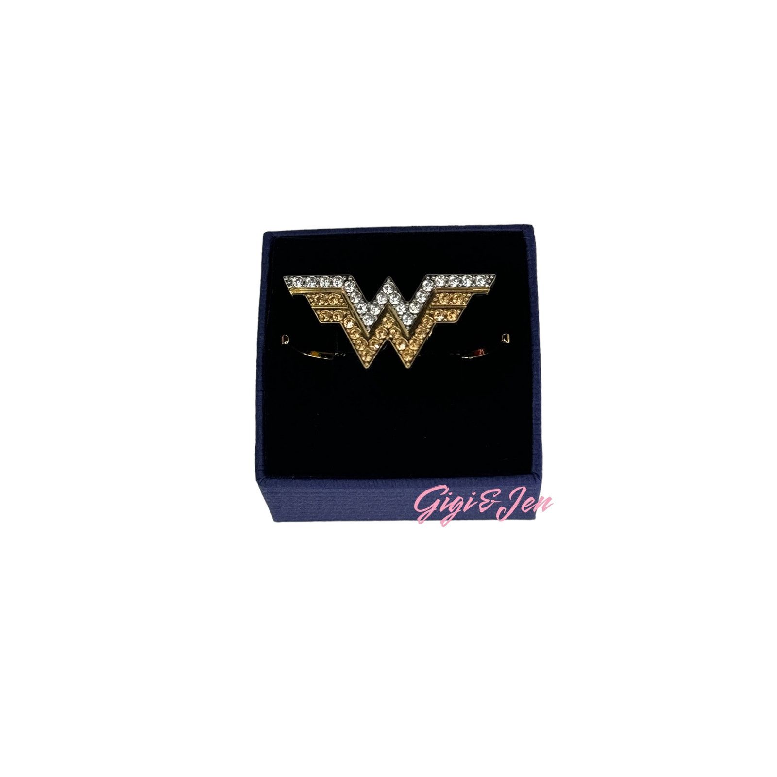 Swarovski Swarovski Fit Wonder Woman double ring Gold tone 55 - 58 Size ONE SIZE - 7 Thumbnail