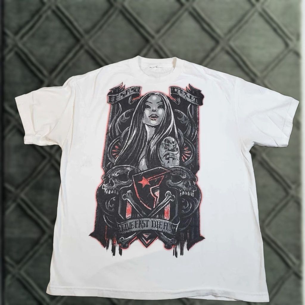 Vintage VINTAGE Famous Stars & Straps T Shirt Motocross XL White Crew Neck Men Short Sleeve Graphic Print 90s 2000s Rare Size US XL / EU 56 / 4 - 1 Thumbnail