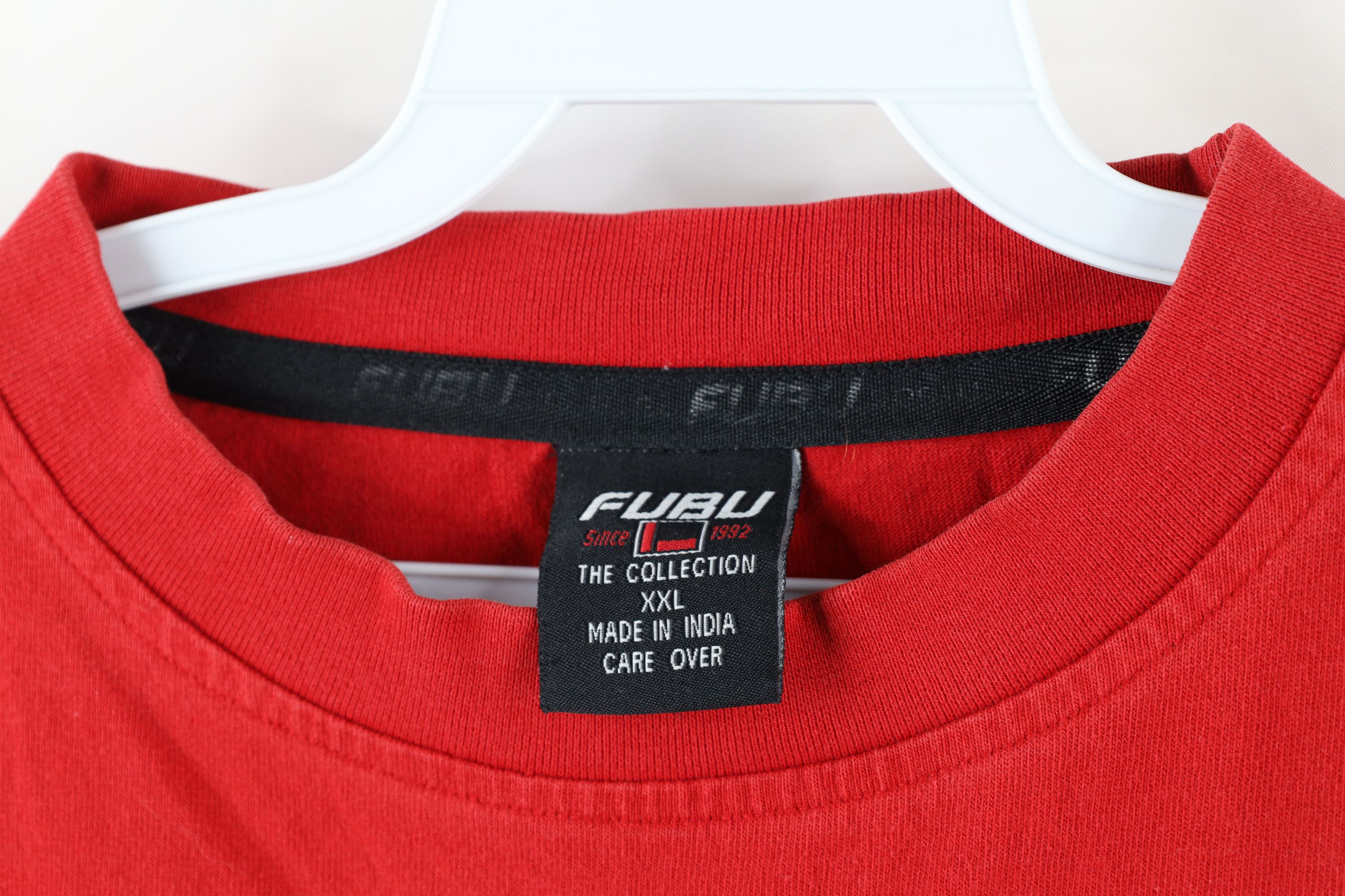 Fubu × Vintage Vintage Y2K FUBU Spell Out Script Long Sleeve T-Shirt Red Size US XL / EU 56 / 4 - 5 Thumbnail