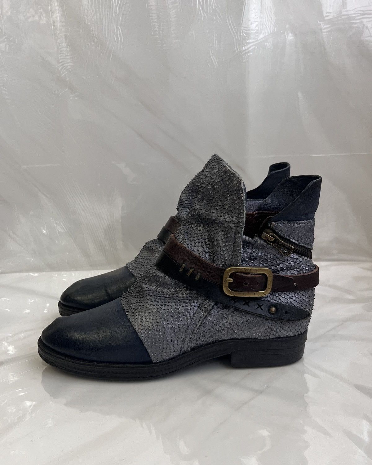 A.S.98 As 98 Airstep Zipper Boho Biker blue distressed boot Size US 8 / IT 38 - 5 Thumbnail