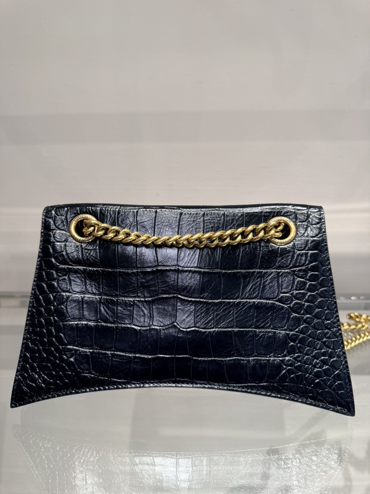 Balenciaga Balenciaga "Crush" shoulder bag in croc-embossed Size ONE SIZE - 4 Thumbnail