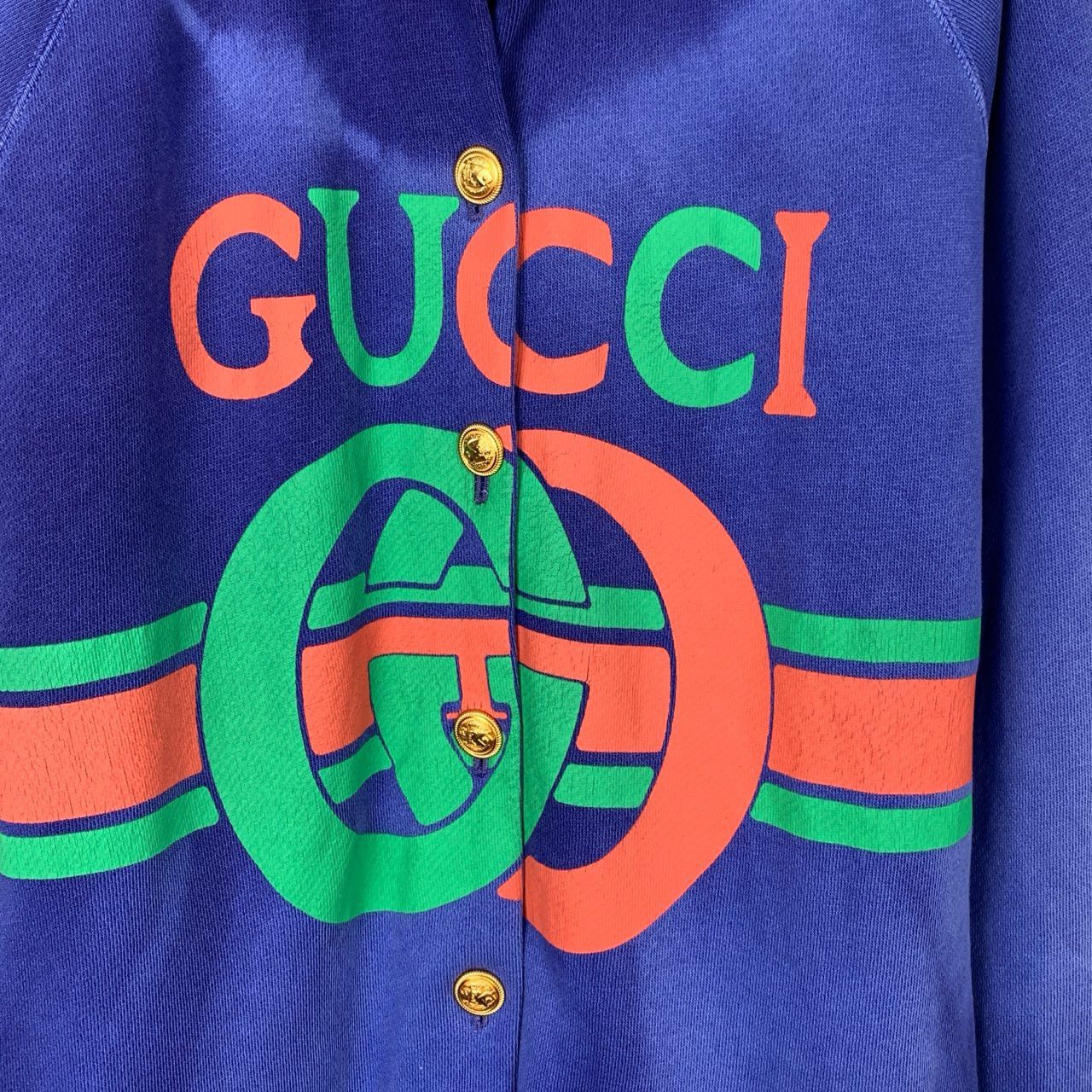 Gucci Gucci Cardigan Blue Cotton Jacket (Size XS) Size US XS / EU 42 / 0 - 6 Thumbnail
