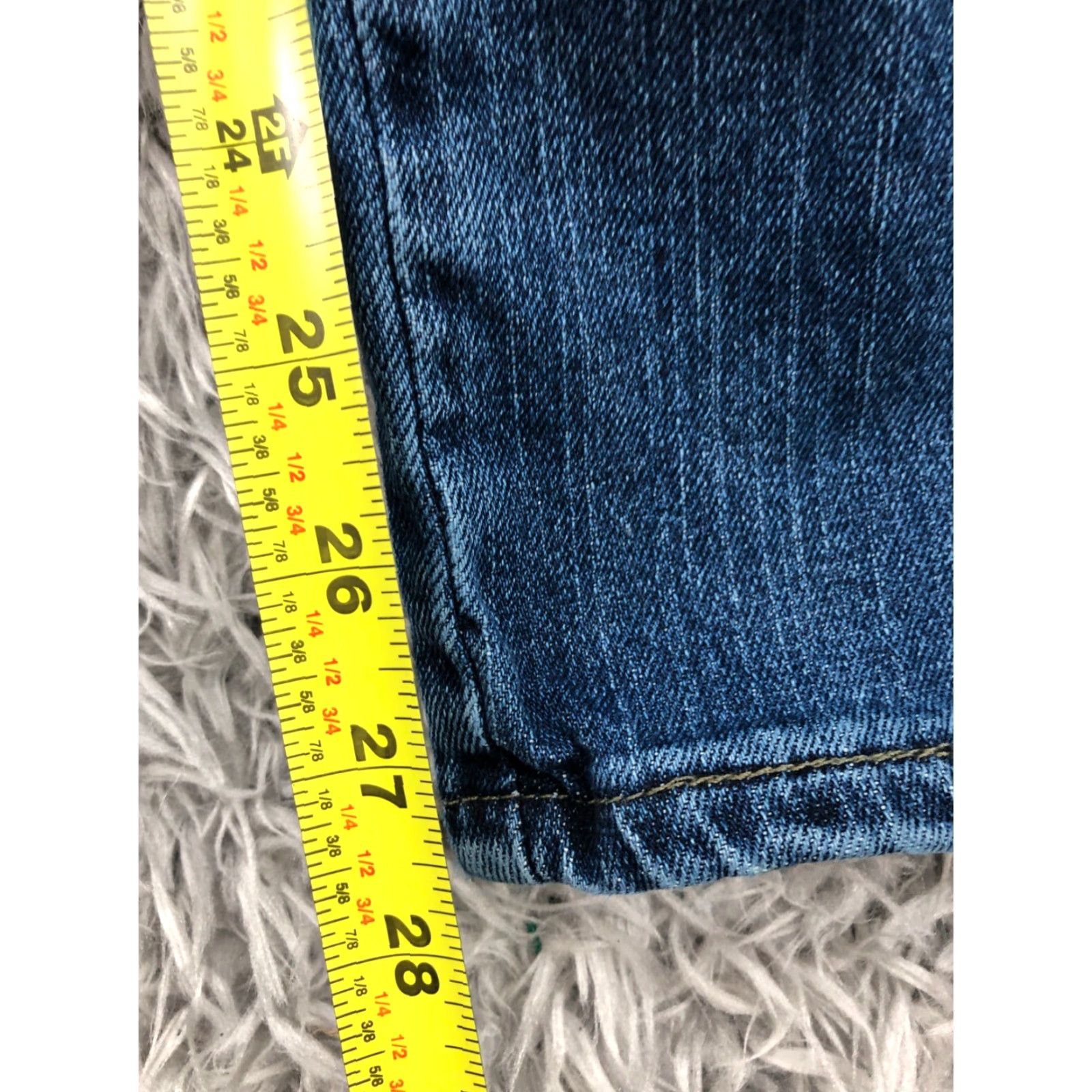 Lee Lee Relaxed Straight Jeans Womens Medium Wash Blue Size 14 Regular 5-Pocket Denim Cotton Mid Rise Straight Size 36" / US 14 / IT 50 - 3 Thumbnail