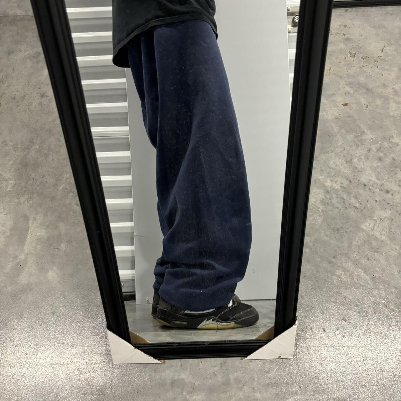 Japanese Brand × Vintage Crazy Vintage Y2K/2000s Baggy Navy Blue Skater Essential Sweatpants! Size US 36 / EU 52 - 2 Thumbnail