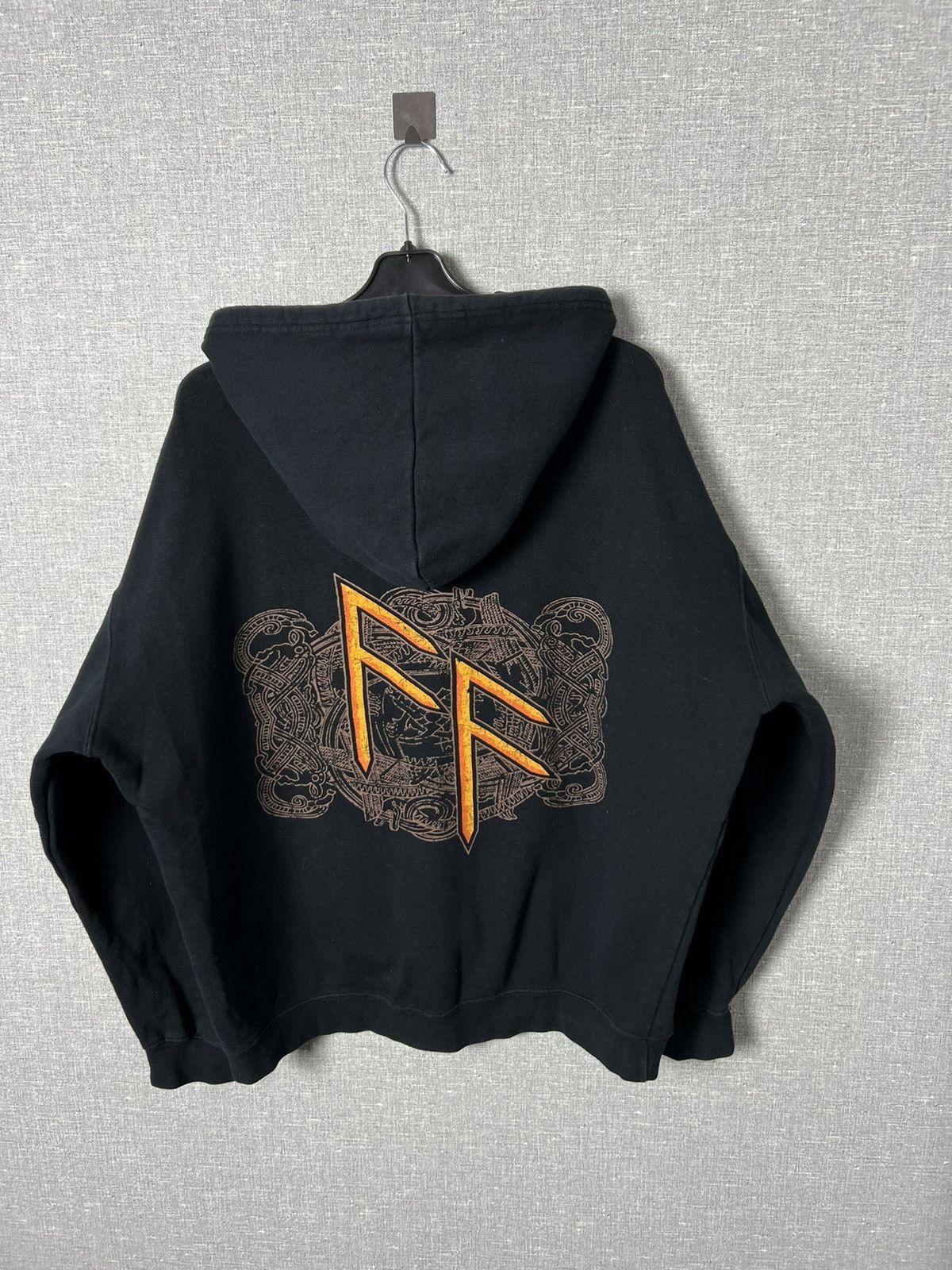 Band Tees × Vintage Rare Vintage Amon Amarth Zip Up Boxy HoodieBig Logo FF Size US L / EU 52-54 / 3 - 5 Thumbnail