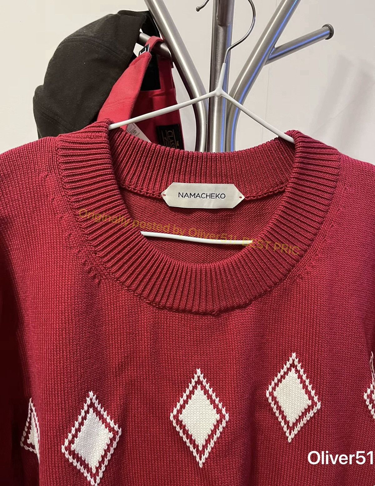 Namacheko Namacheko Red Diamond Sweater NNNN11/2609 Size US M / EU 48-50 / 2 - 2 Thumbnail