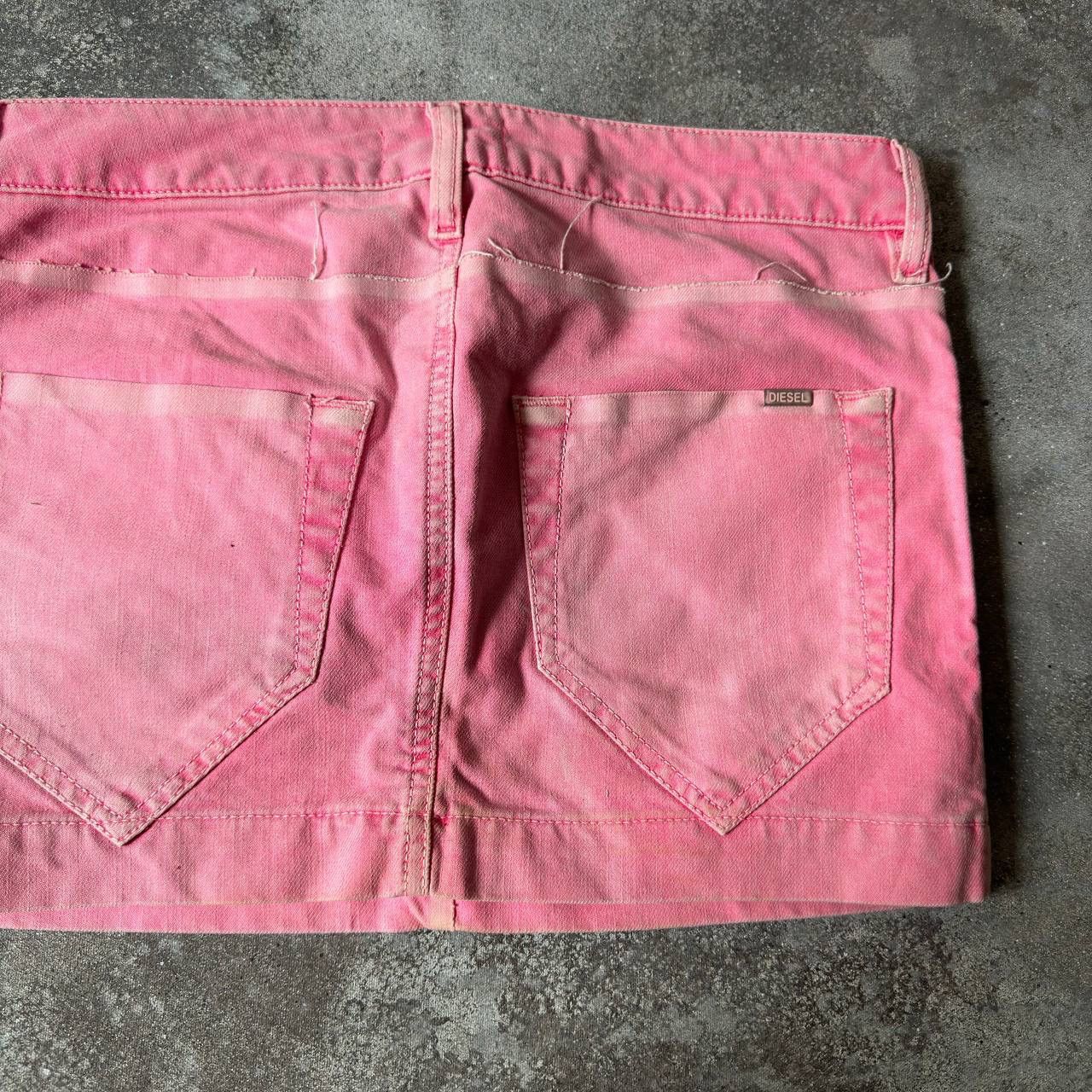 Diesel Y2K Diesel Vintage Pink Washed Mini Skirt Size 28" / US 6 / IT 42 - 6 Thumbnail