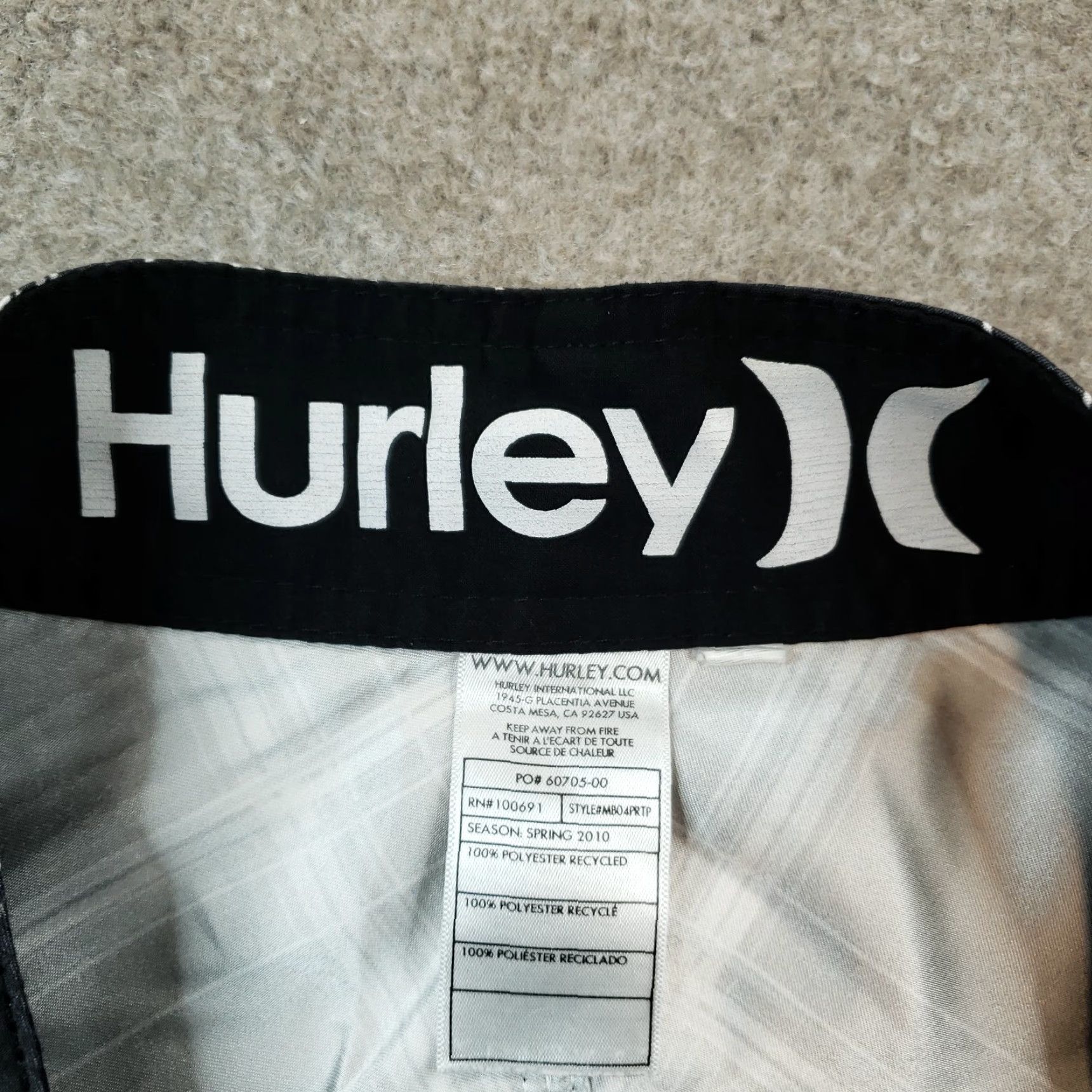 Hurley Hurley Mens Board Shorts 33 Black Plaid Drawstring Extra Large XL Summer Beach Size US 33 - 7 Thumbnail