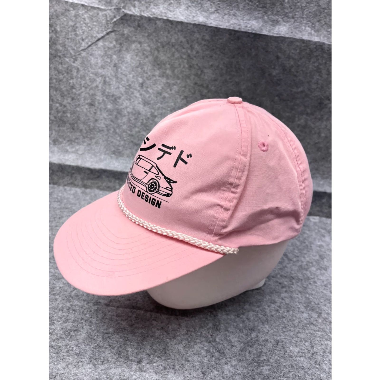 4SDESIGNS VINTAGE Konceited Designs Hat Cap Strap Back Adult One Size Pink Poly Rope 90s Size ONE SIZE - 4 Thumbnail