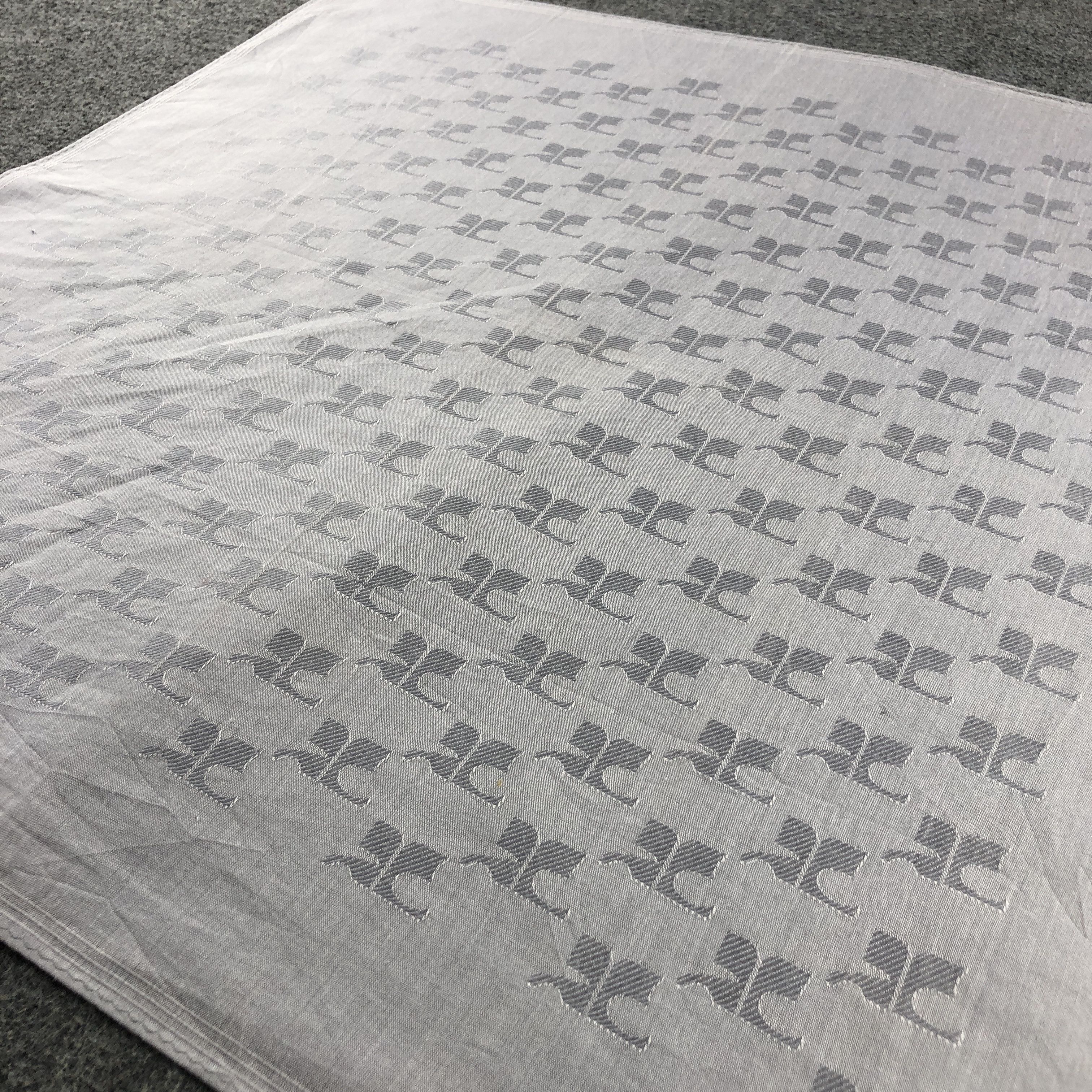 Courreges Courreges Monogram Handkerchief Neckerchief Bandana H2770 Size ONE SIZE - 3 Thumbnail