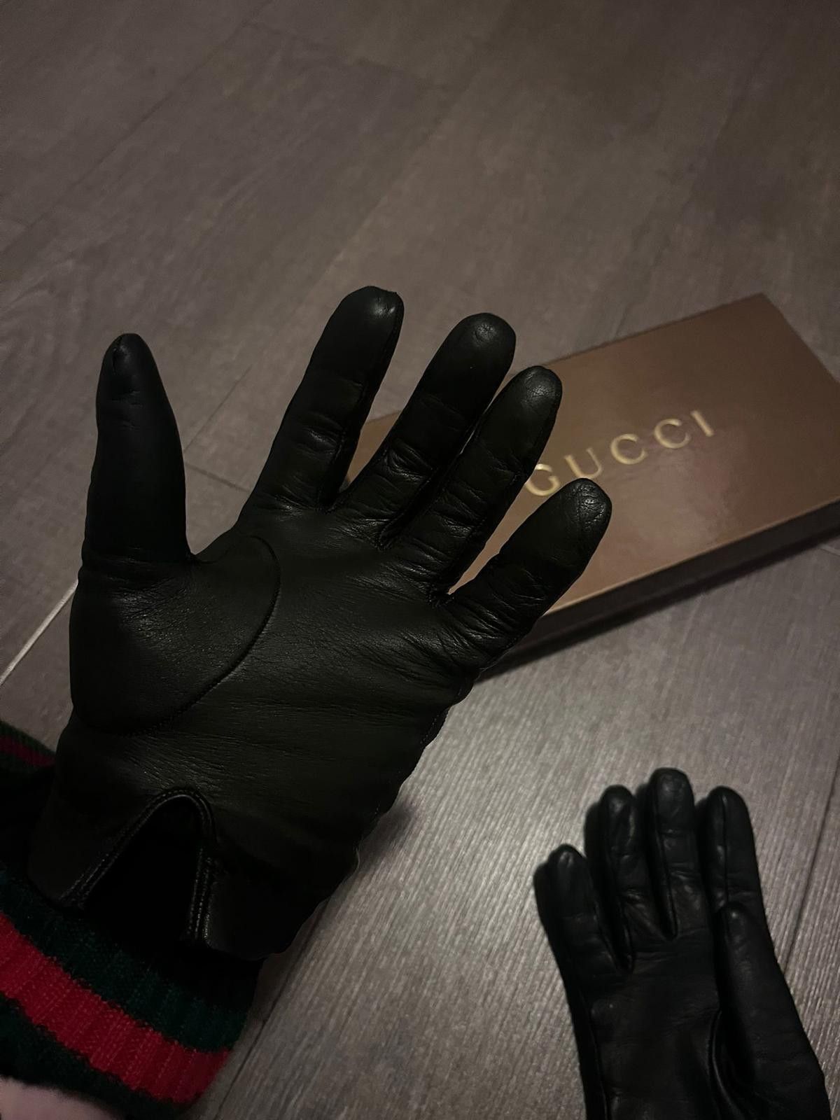 Gucci Gucci - Black Beanie and Leather Gloves Set Size ONE SIZE - 5 Thumbnail