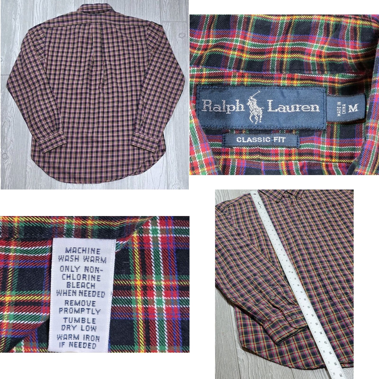 Polo Ralph Lauren Ralph Lauren Polo Button-Up Pink Multicolor Plaid Long Sleeve M Shirt Green Pony Size US M / EU 48-50 / 2 - 8 Thumbnail