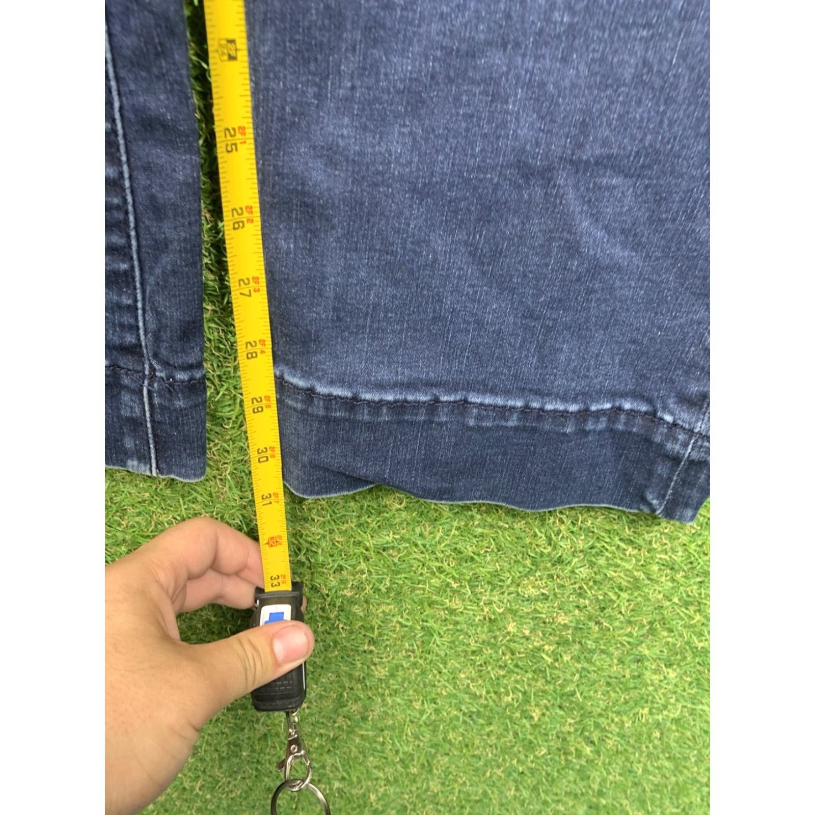Wrangler VINTAGE Wrangler Flare Jeans Womens 7/8x32 Blue Denim Western Cowboy Retro 09MWWAB Work Size 30" / US 8 / IT 44 - 4 Thumbnail