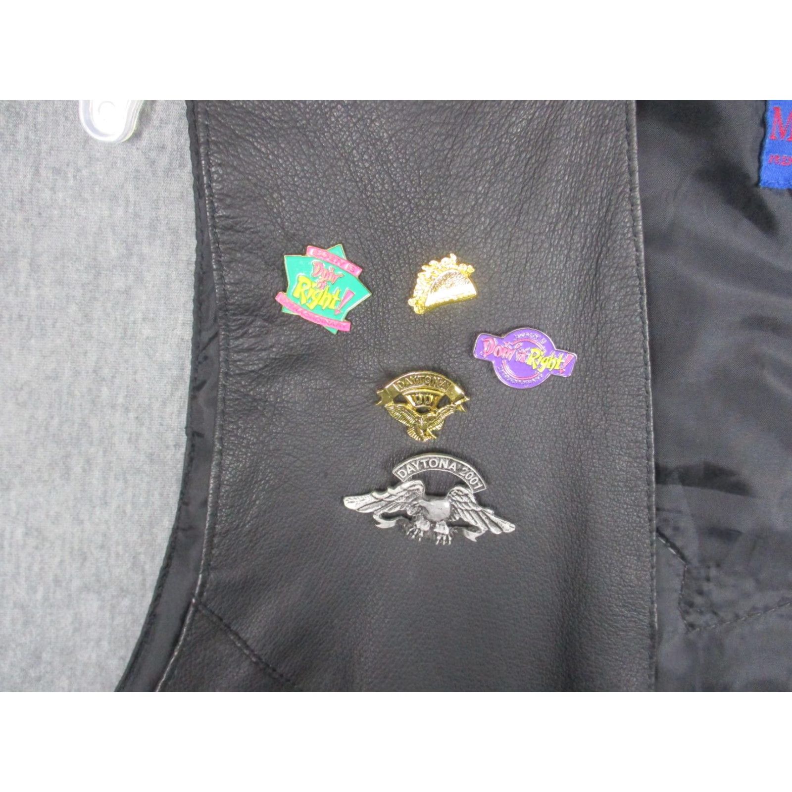 Vintage VINTAGE Montana Leather Vest Mens XL Black Biker Daytona Harley Eagle 2000s Size US XL / EU 56 / 4 - 6 Thumbnail