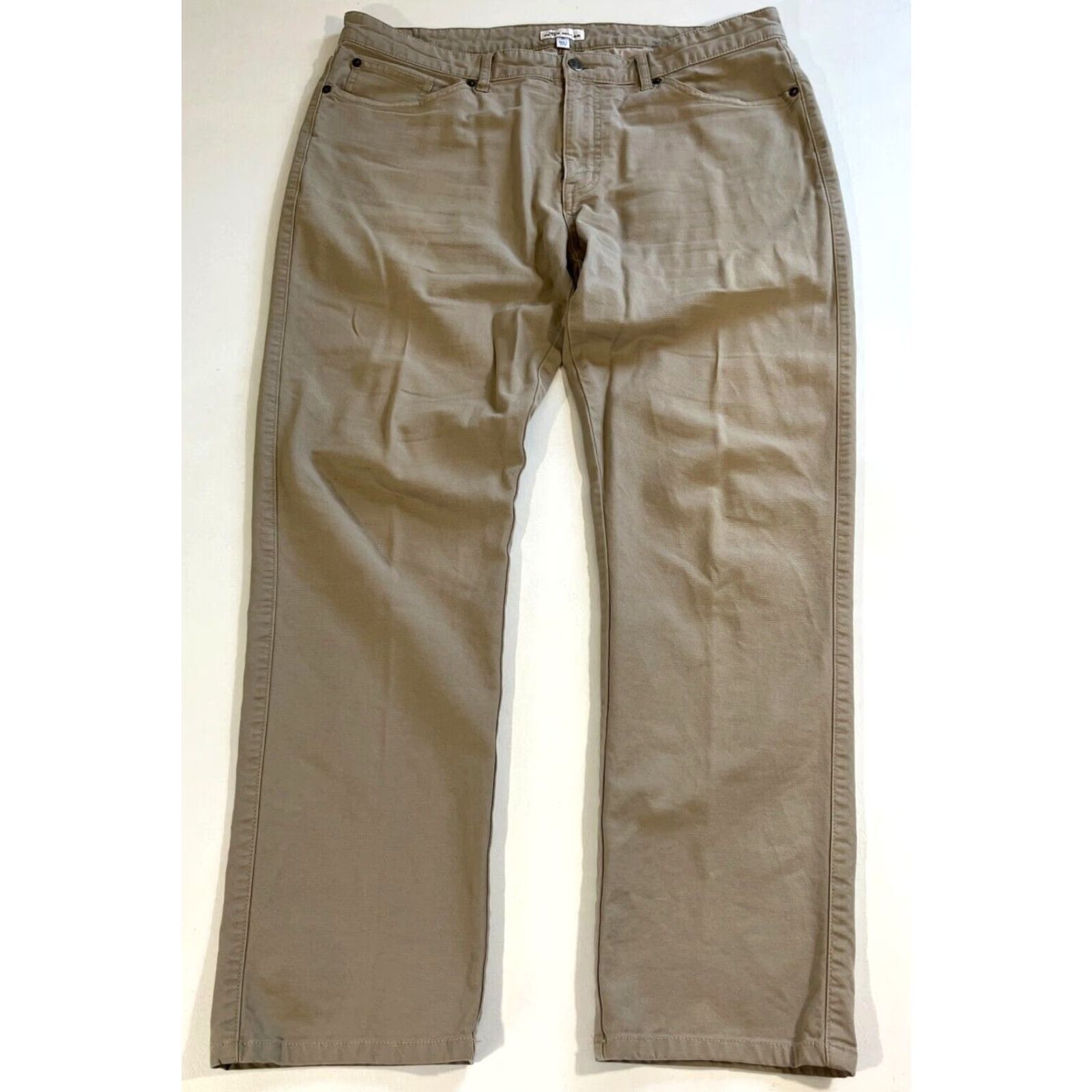 Peter Millar Peter Millar Crown Vintage Canvas Five-Pocket Pants Mens 36x30 Tan Cotton Blend Chino Vintage Pockets Belt Loops Straight Regular Rise 10-12 in XS? Size US 36 / EU 52 - 3 Thumbnail