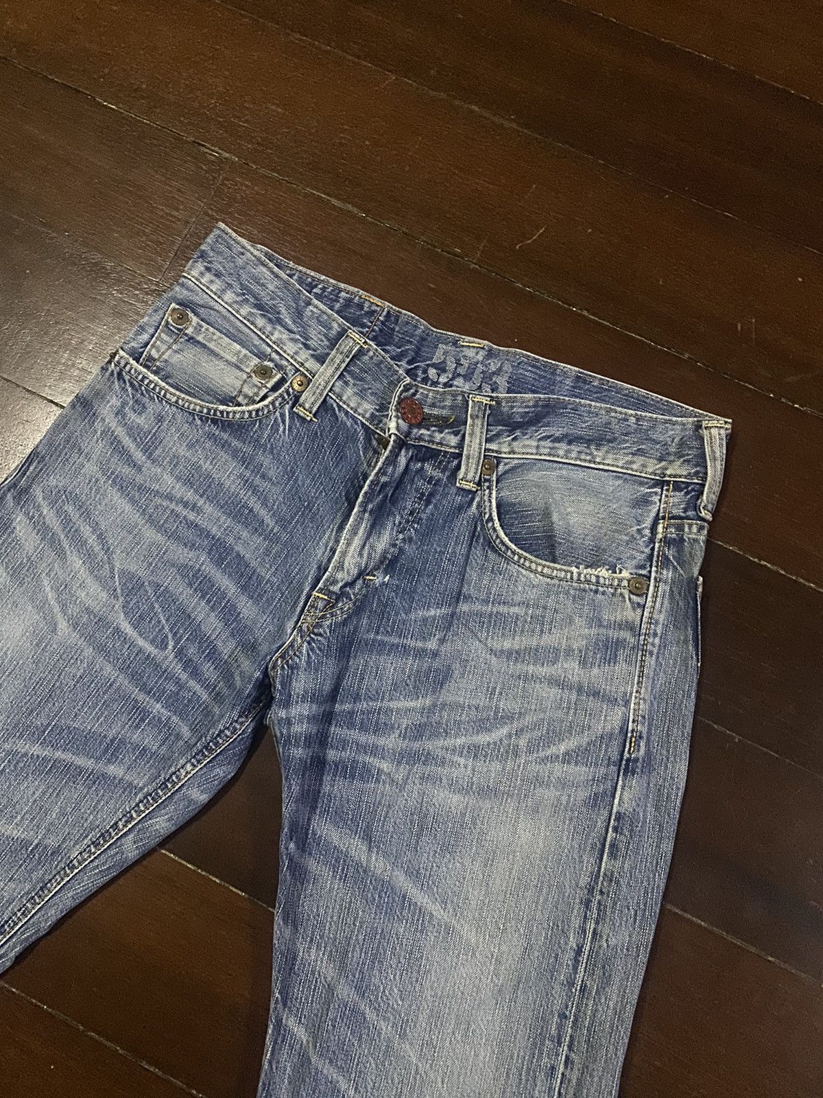 Designer × Edwin Fire 🔥 flare jeans EDWIN 503 clawmark mudwash Size US 32 / EU 48 - 6 Thumbnail