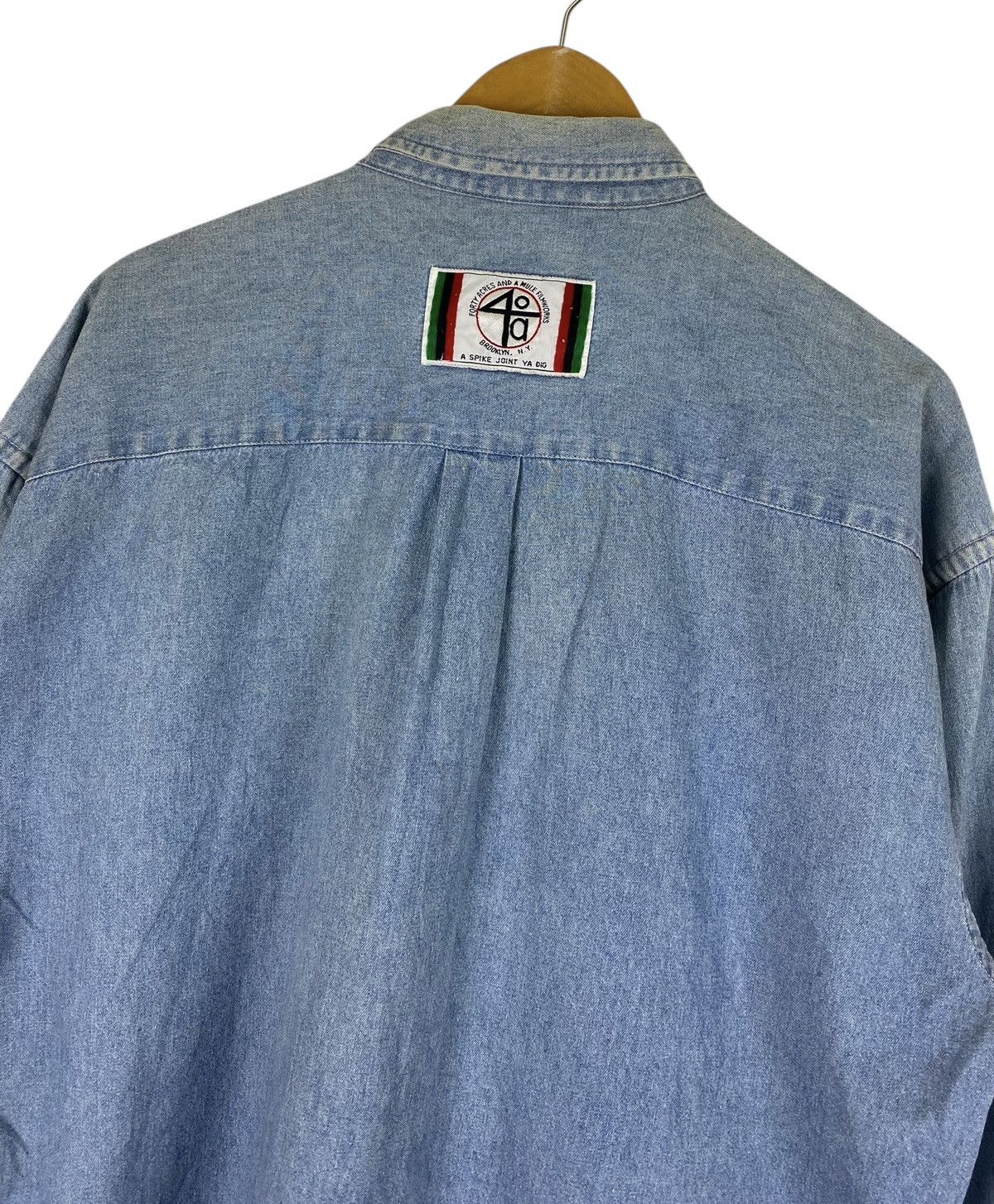 Cross Colours Vintage 40 Acres and A Mule Filmworks Spike Lee Denim Shir Size US XL / EU 56 / 4 - 11 Thumbnail
