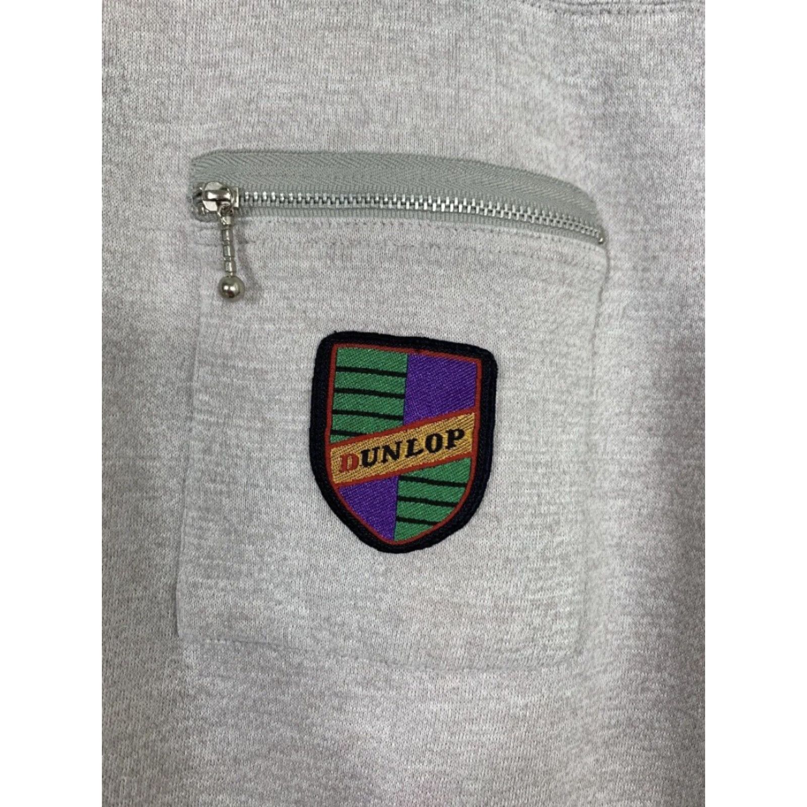 Dunlop VINTAGE 80s Dunlop Sport Gray Motorsports Crewneck Zip Pocket Sweater Womens L Gray Crewneck Zip Pocket Sweater Dunlop Mens? Size L / US 10 / IT 46 - 3 Thumbnail